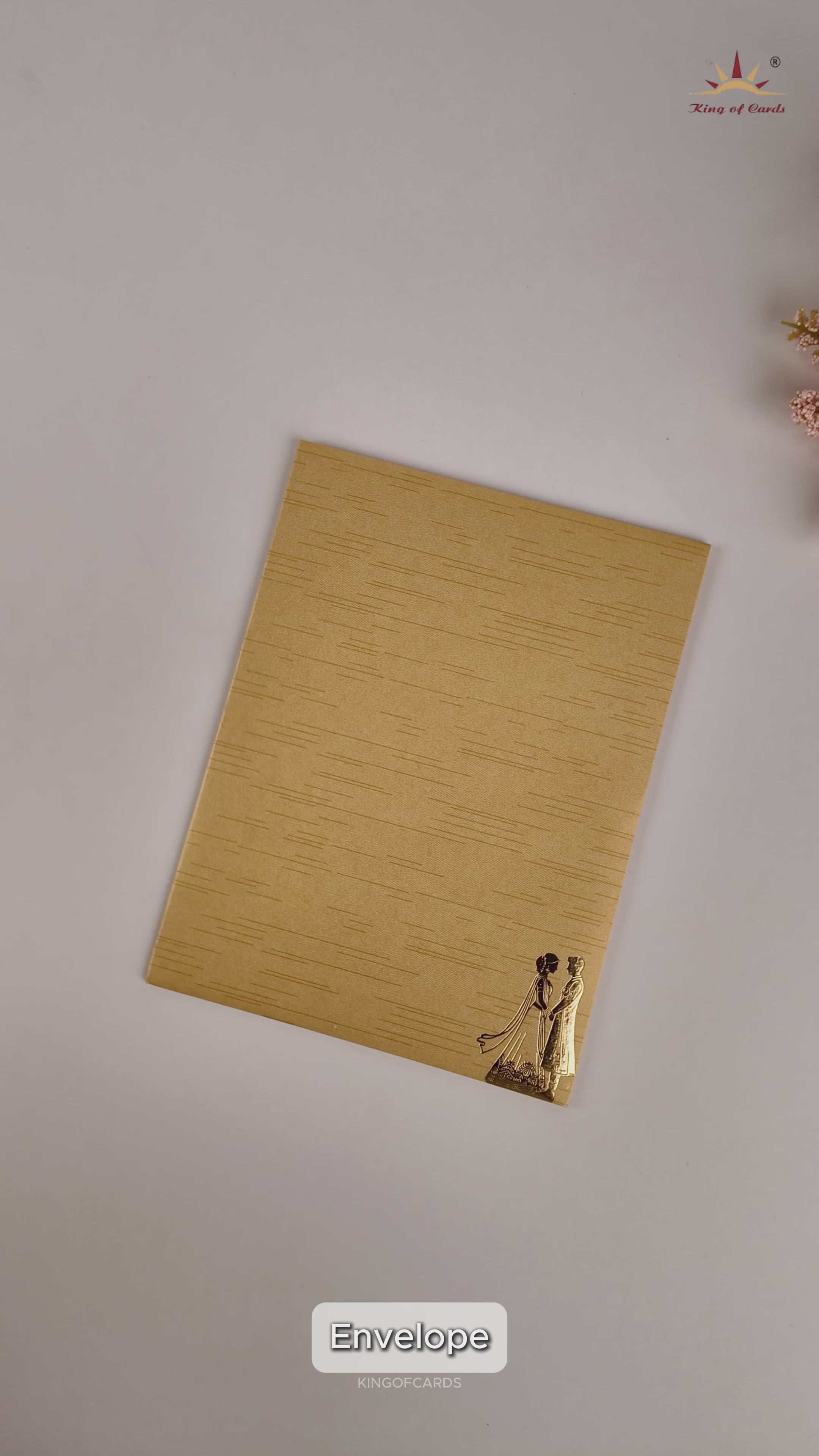Gold Floral Arch Wedding Invitation - KNRM7081G