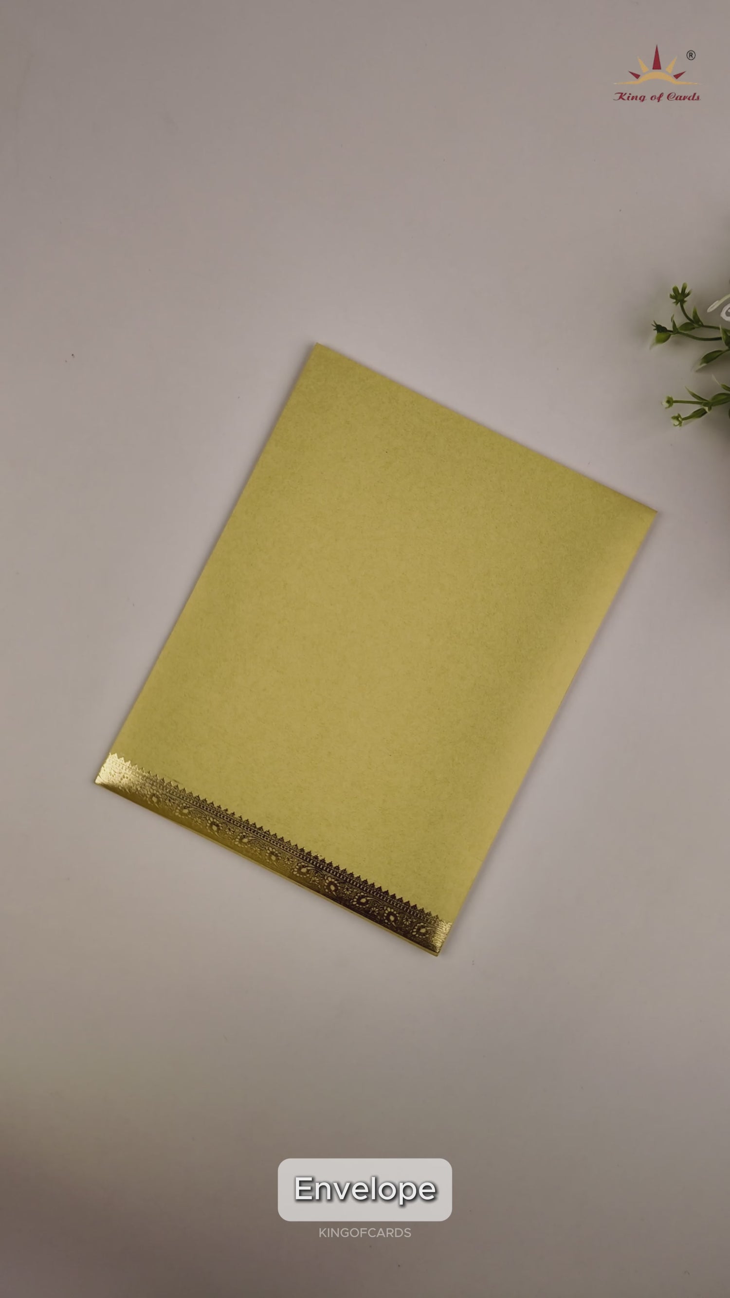 Gold Floral Invitation Card - KNK50124