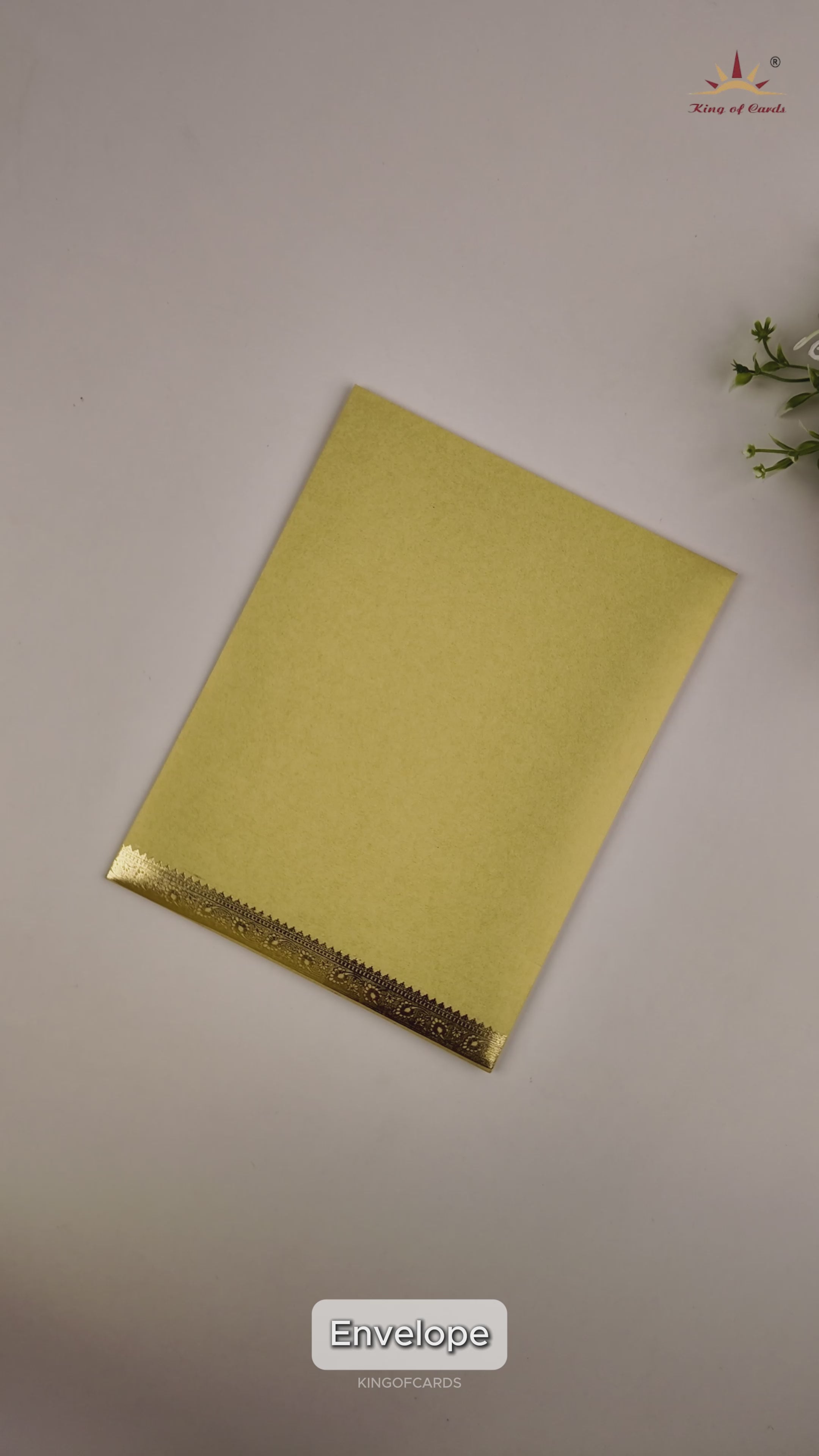 Gold Floral Invitation Card - KNK50124
