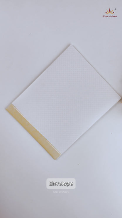White Cream Balaji Padmavathi Wedding Card-KNJS2088Y