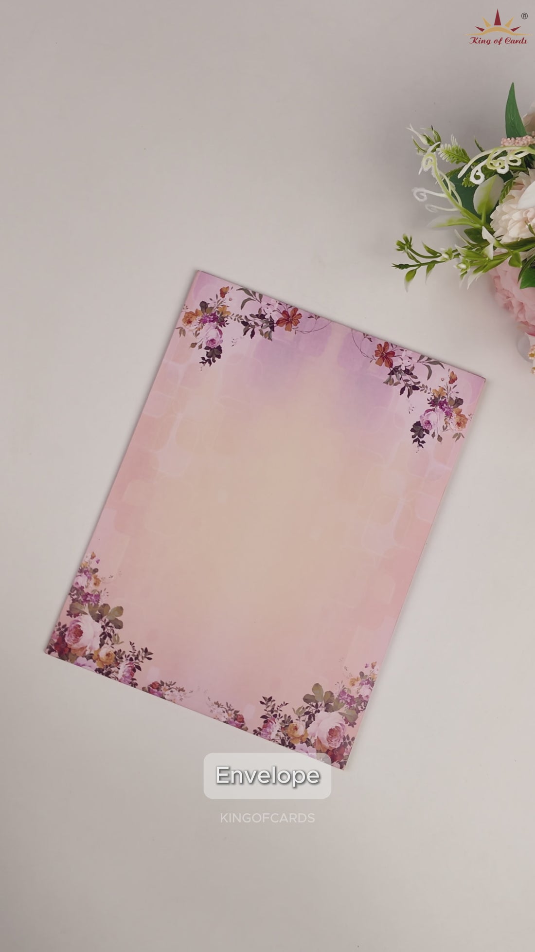 Lavender Floral Wedding Card-KNKC4038
