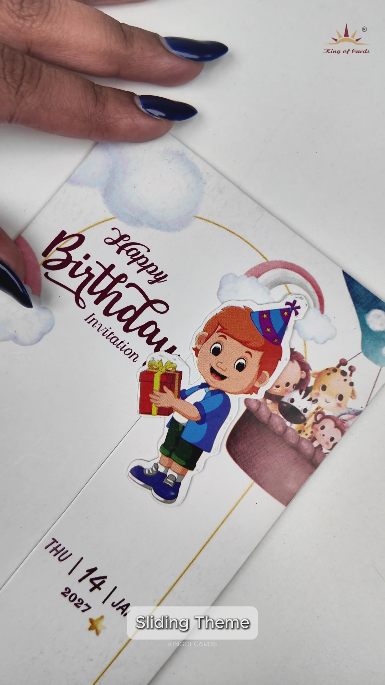 White Boy Birthday Card-KNKRL112