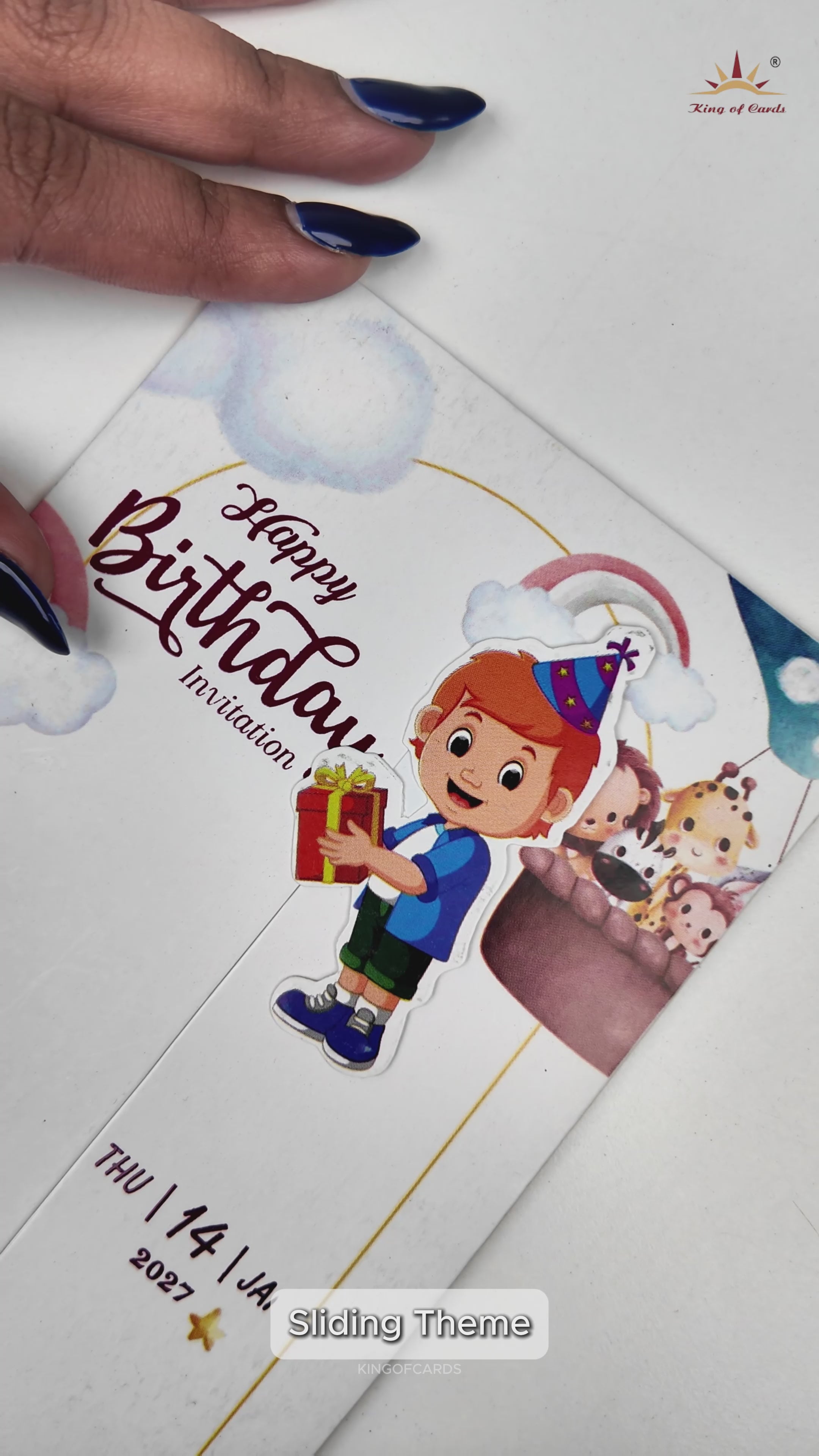 White Boy Birthday Card-KNKRL112