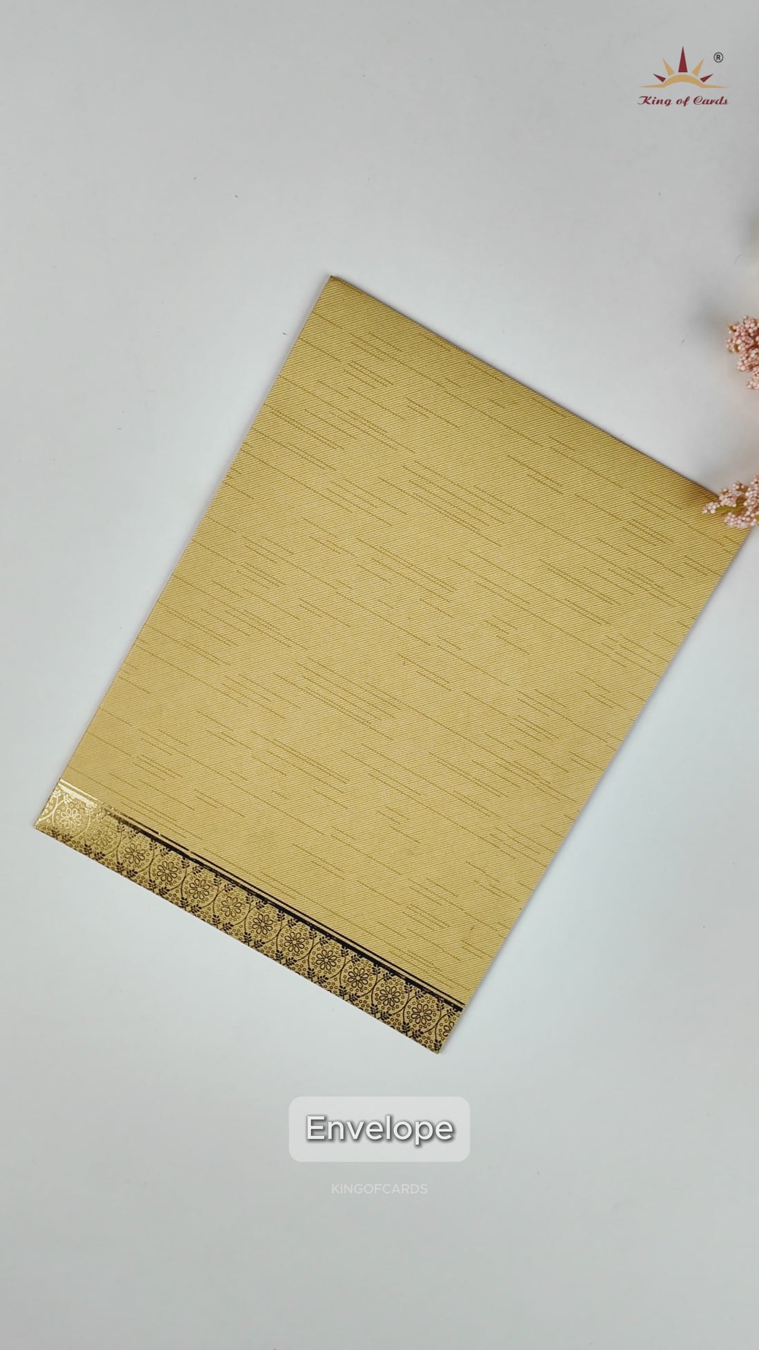 Metallic Gold Ganesha Wedding Card - KNRM8706G