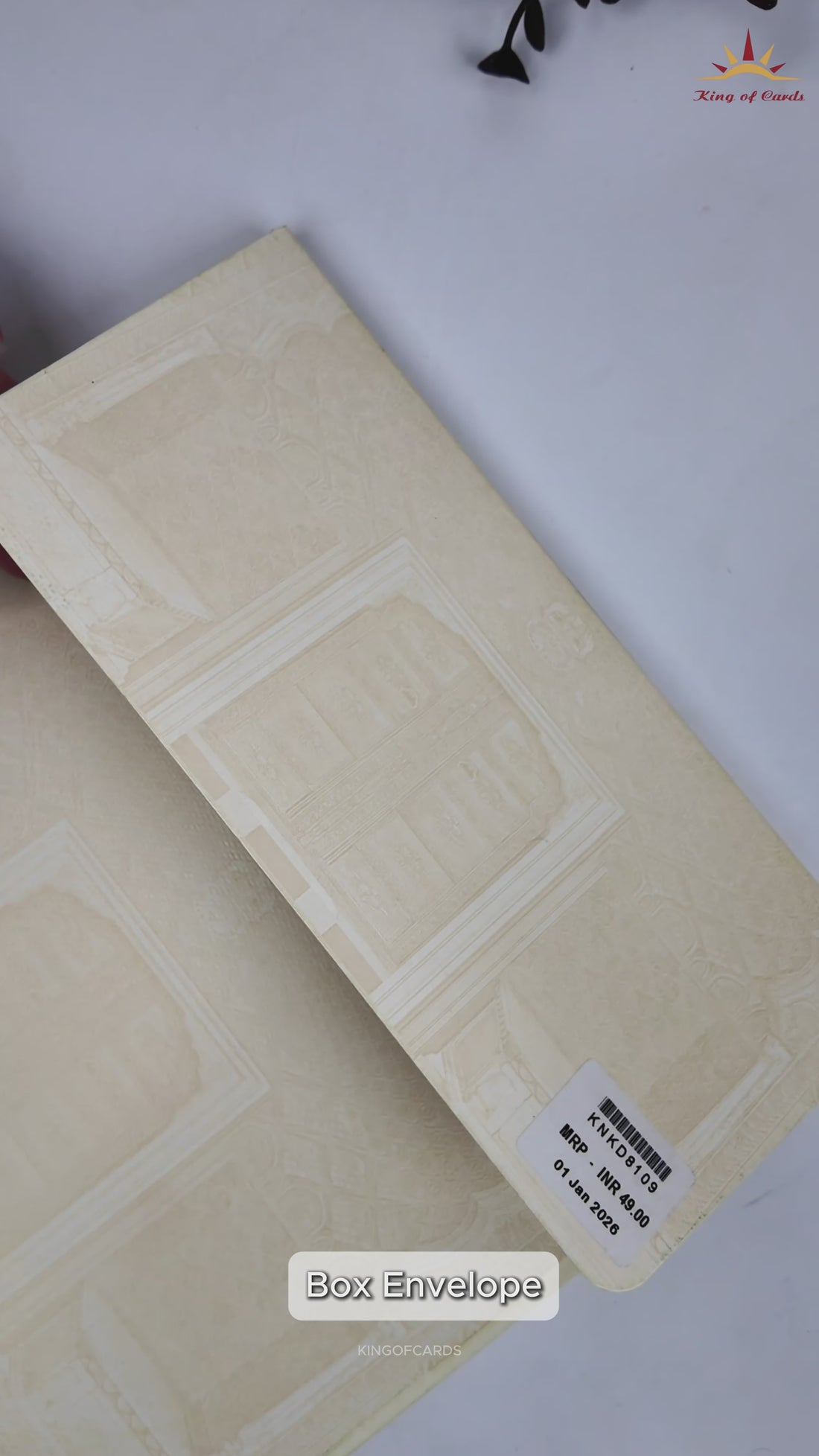 Blue Royal Floral Palace Wedding Card-KNKD8109