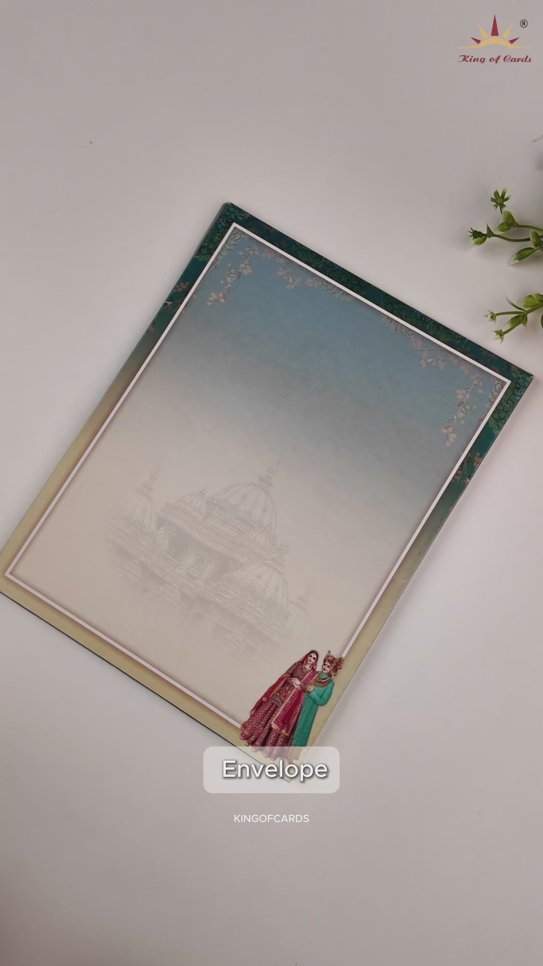 Blue Bride and Groom Wedding Card-KNKN6317