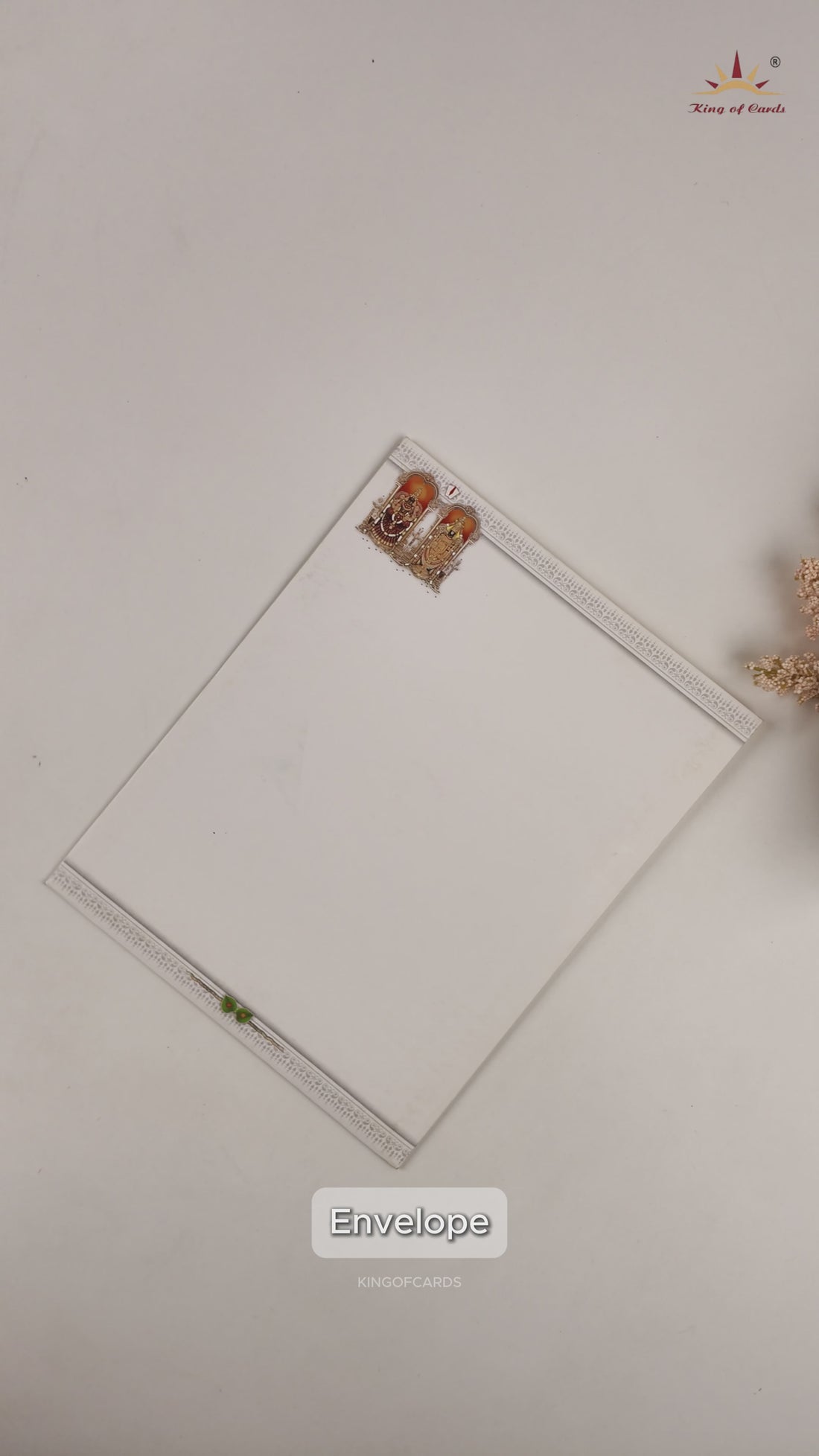 White Balaji Padmavathi Wedding Card - KNK4331