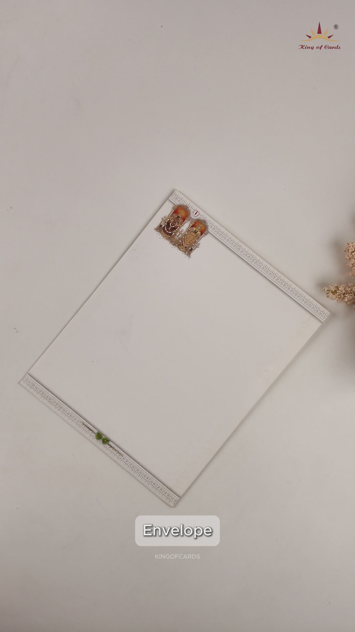 White Balaji Padmavathi Wedding Card - KNK4331