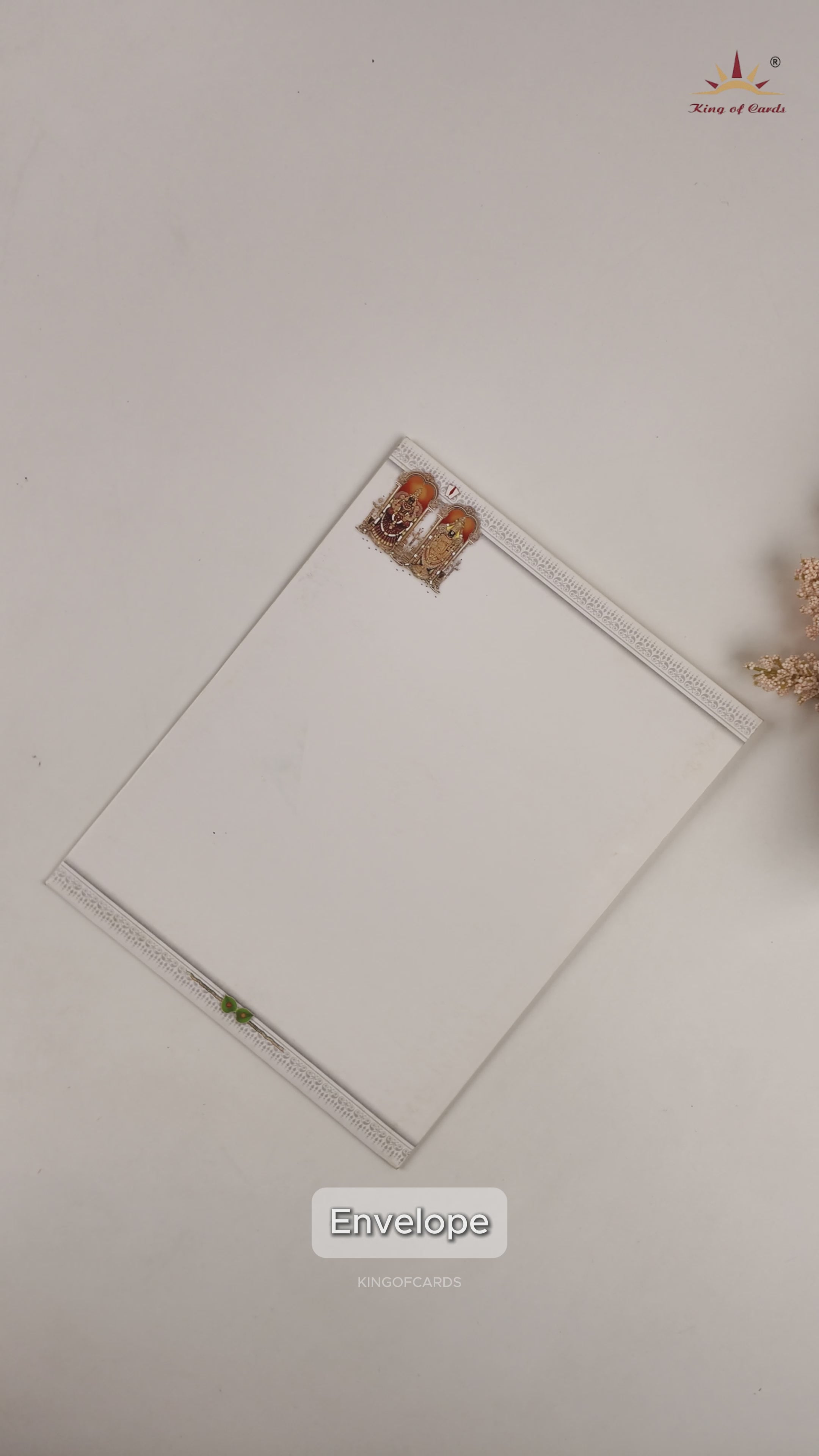 White Balaji Padmavathi Wedding Card - KNK4331