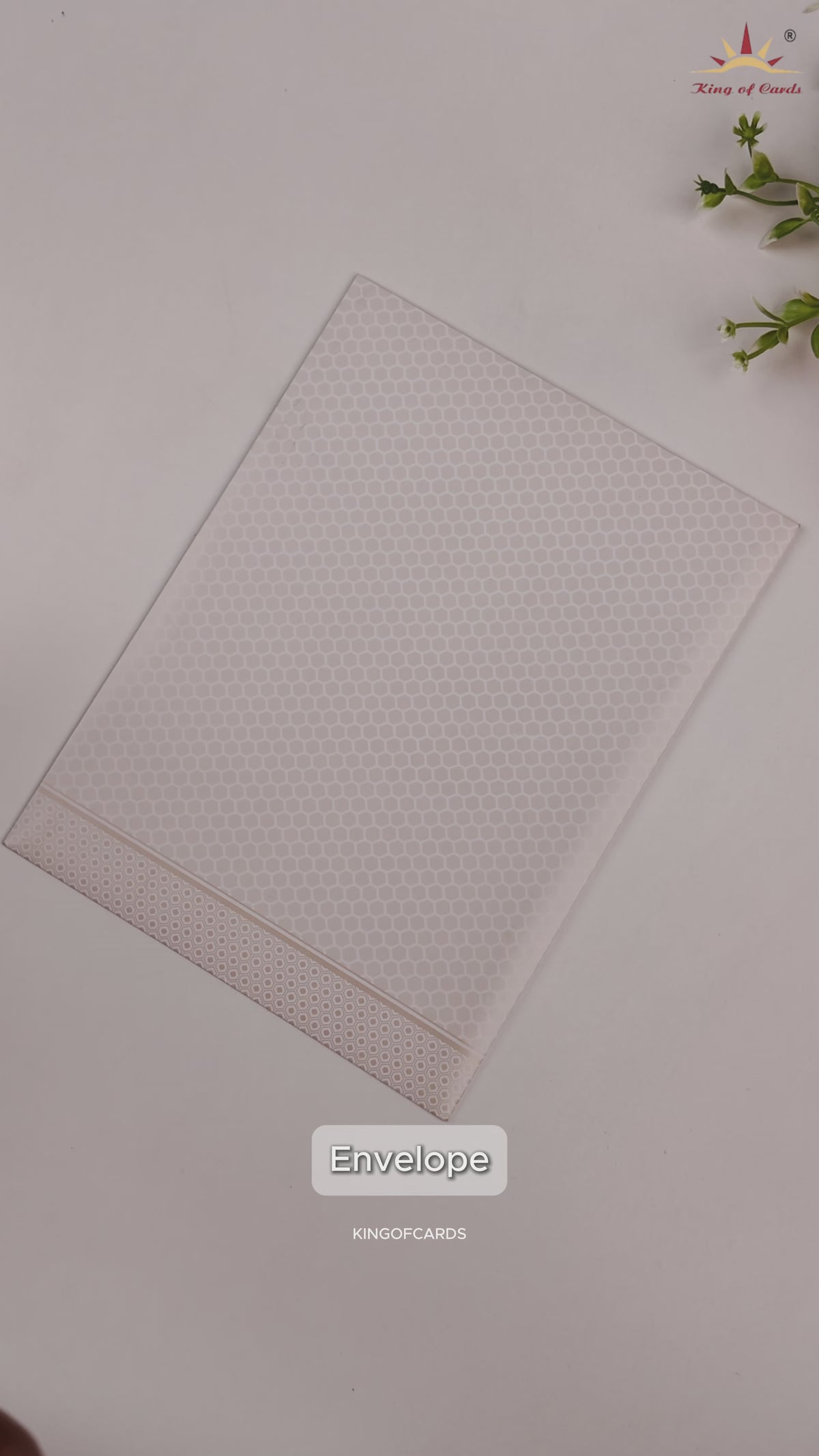 White Embossed Invitation Card - KNK7057W