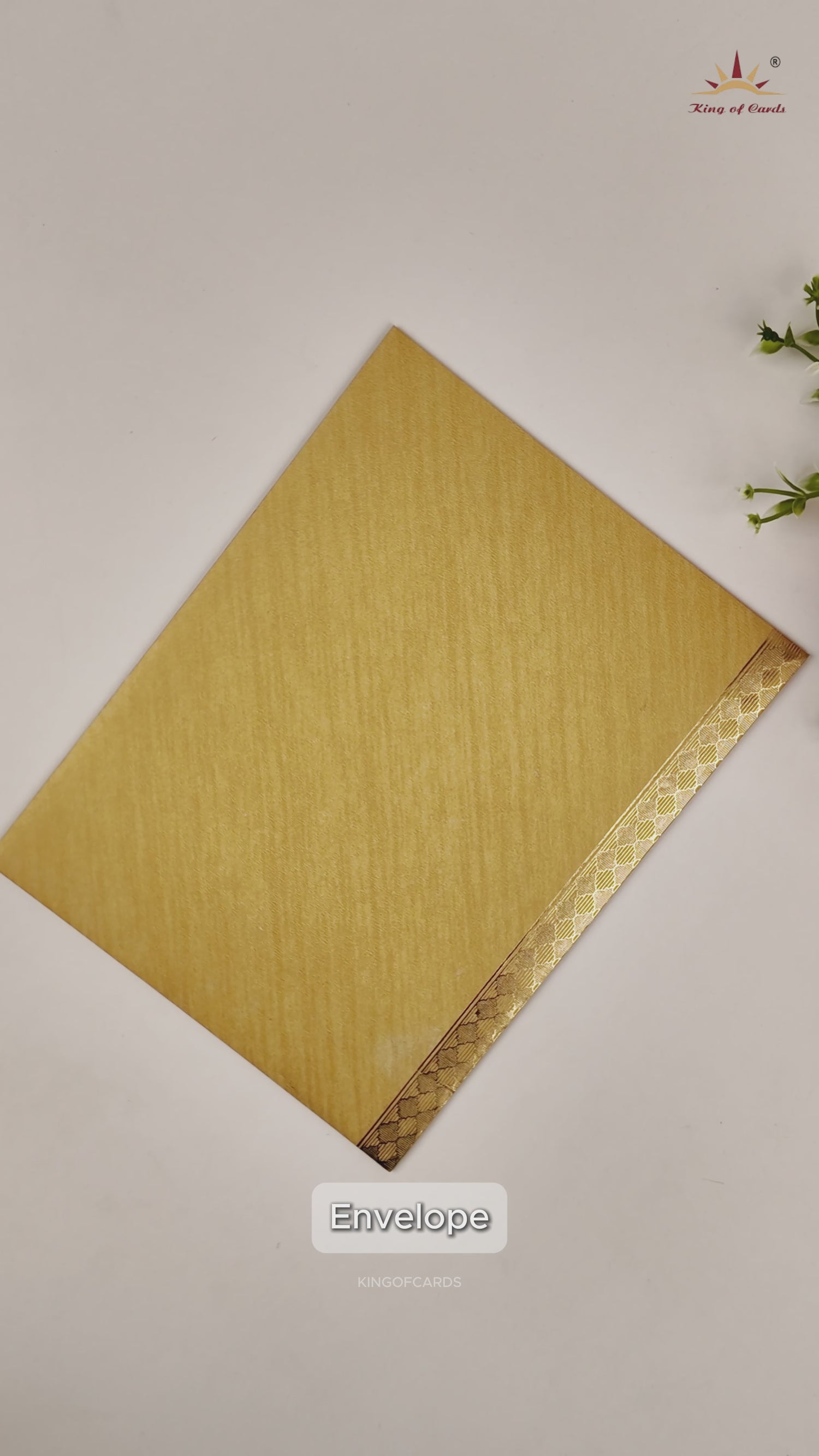 Brown Gold Balaji Padmavathi Wedding Card - KNR5024G