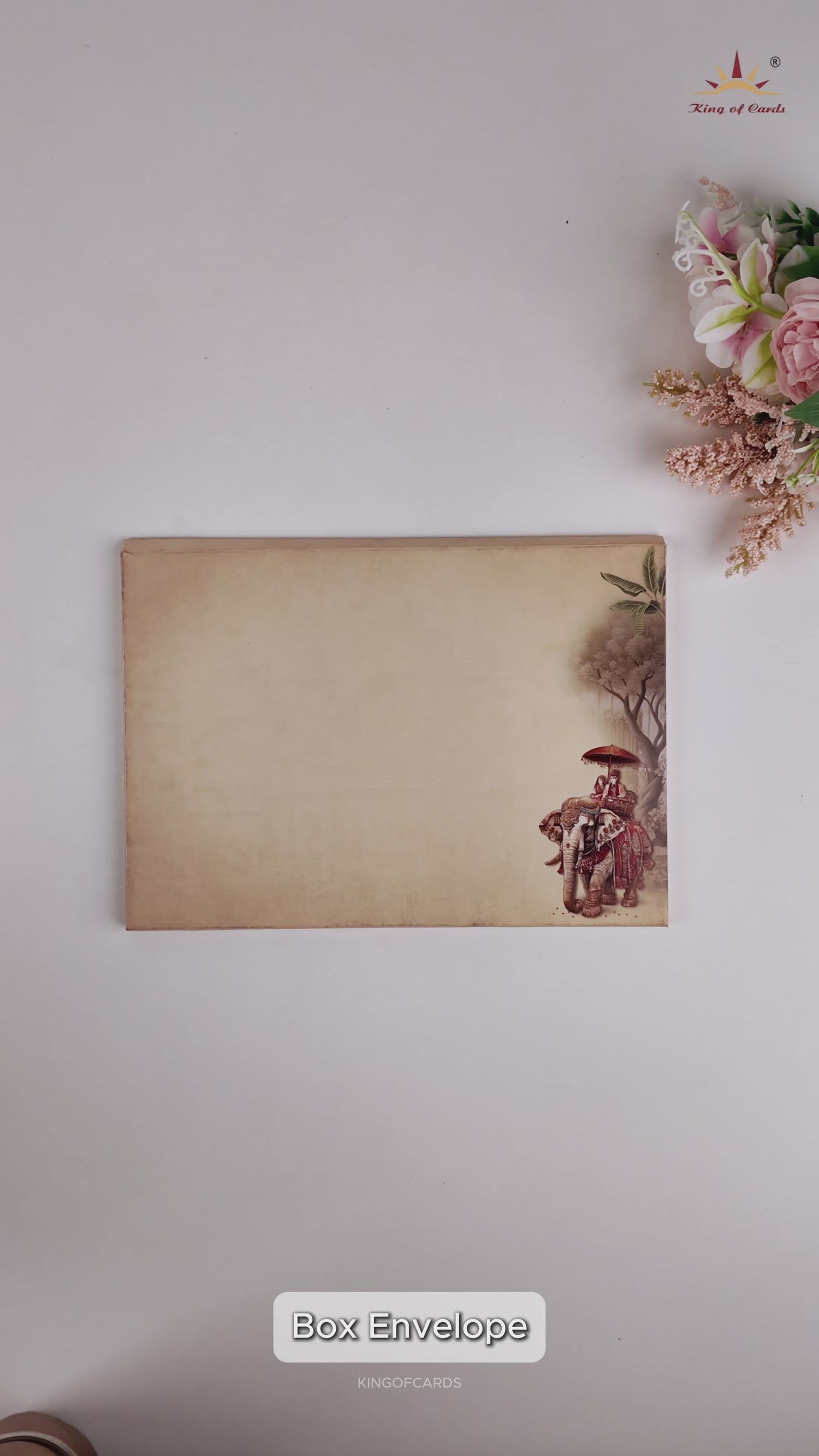 Brown Royal Palace Wedding Card - KAA05330