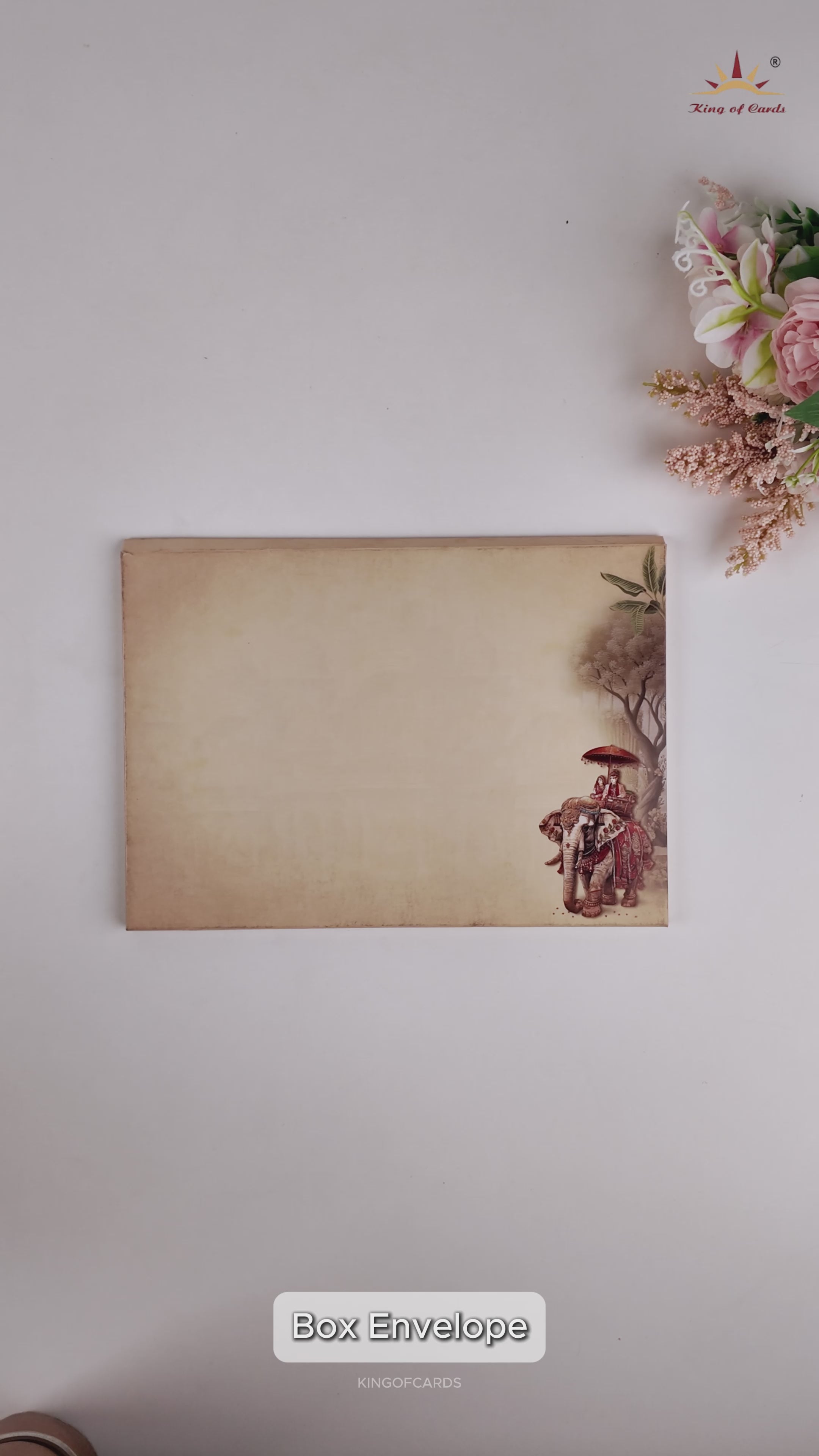 Brown Royal Palace Wedding Card - KAA05330