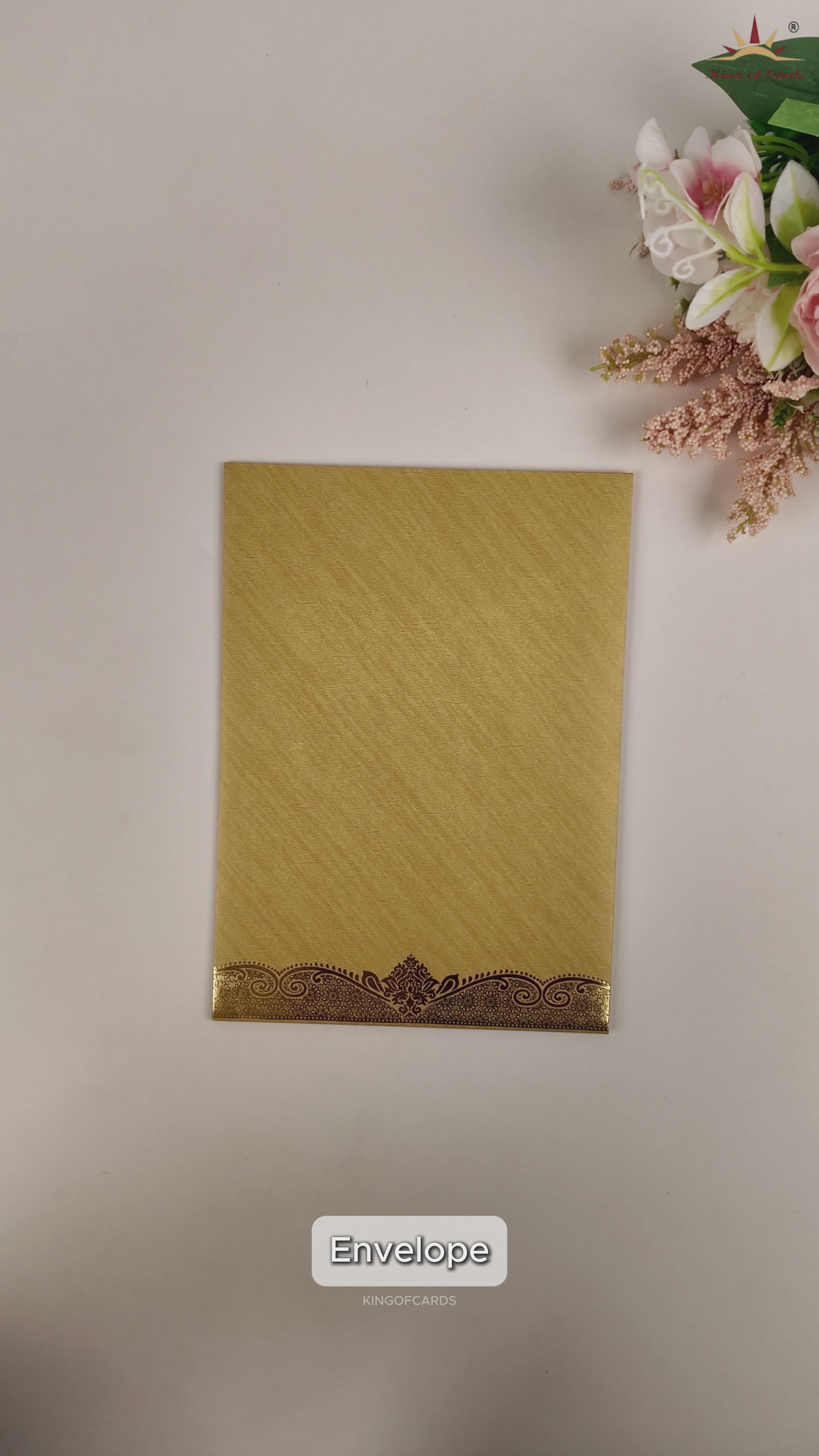 Gold Wedding Invitation Card-KNCM24GG