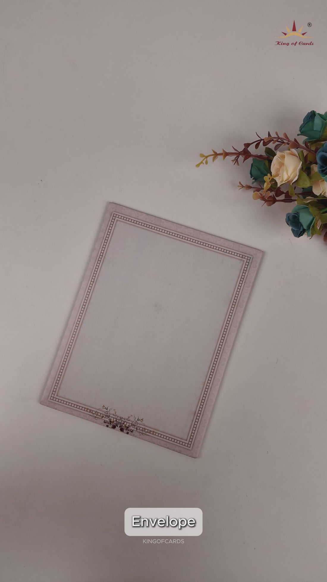 Lavender Floral Door Wedding Card-KNKC4082
