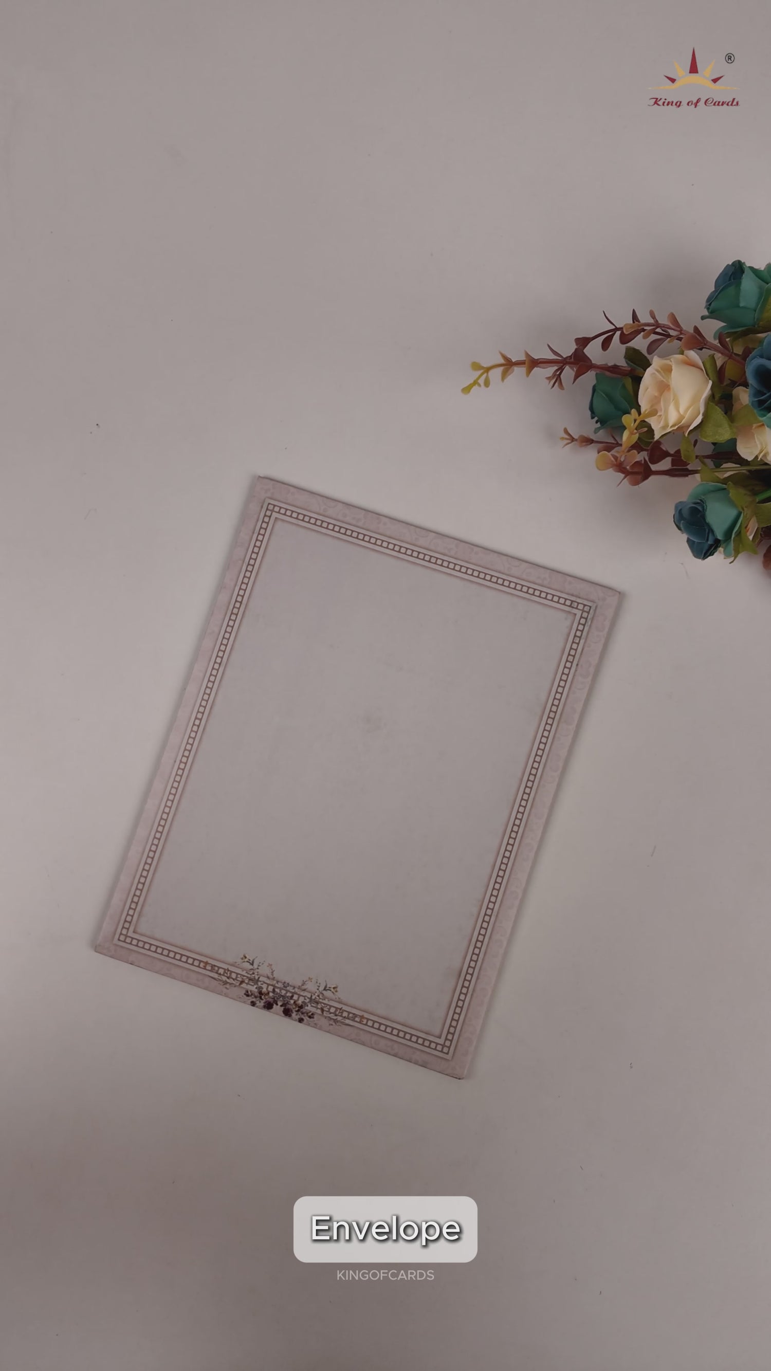 Lavender Floral Door Wedding Card-KNKC4082
