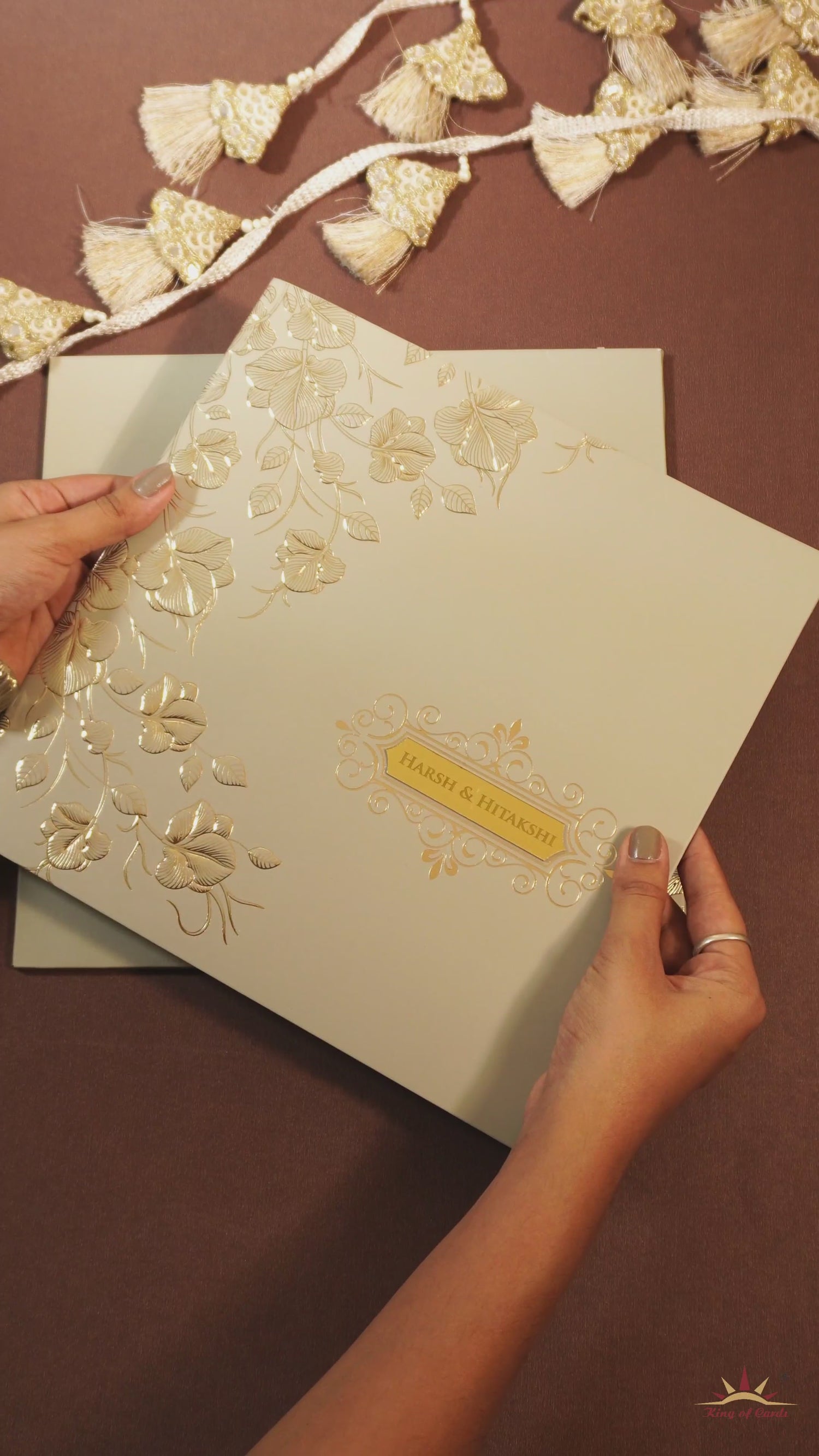 Grey Floral Marriage Card-KPR09150