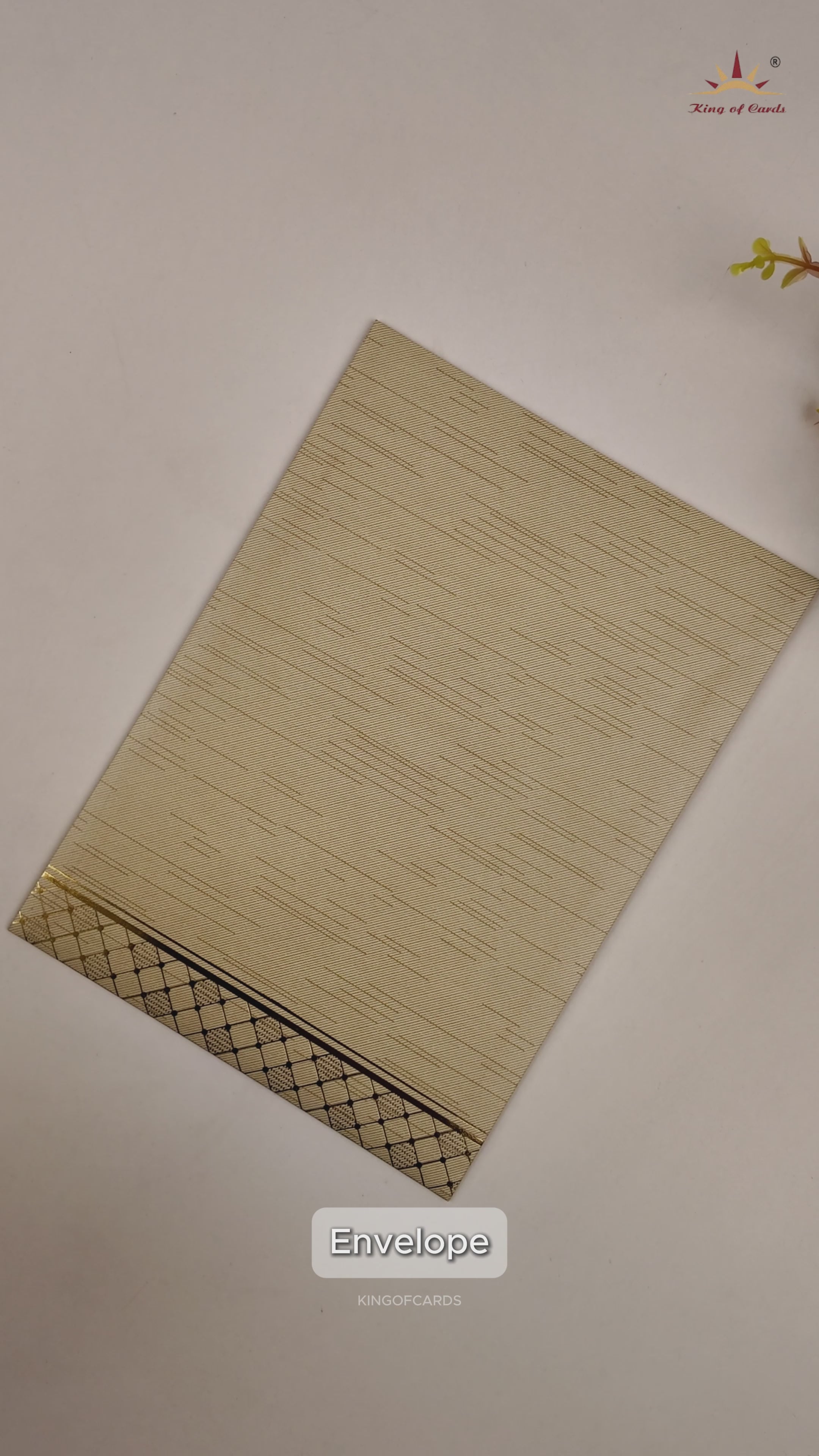 Beige Door- Style Wedding Card-KNKR040C