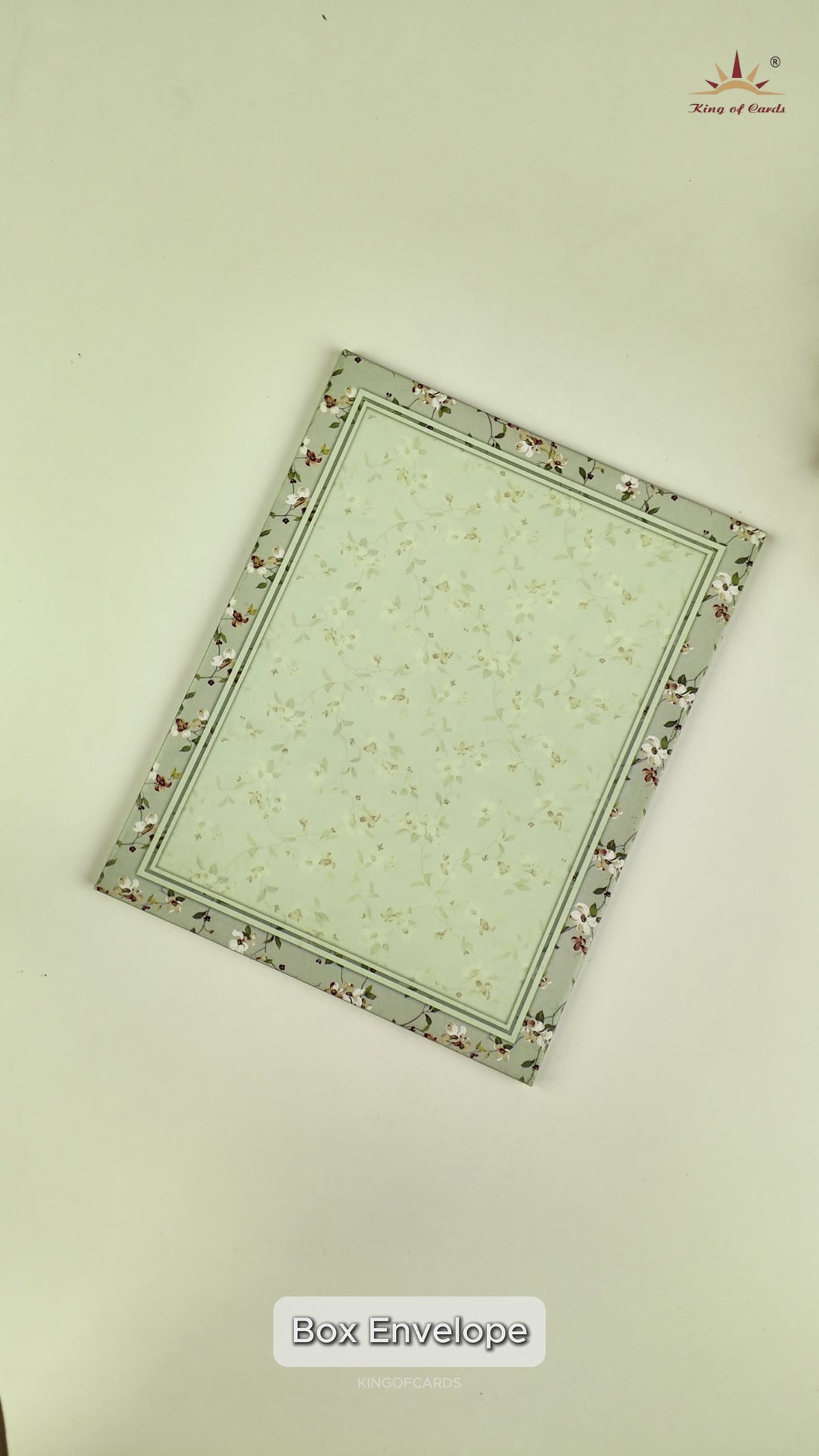 Pista Green Floral Door-Style Invitation Card - KNKN6307