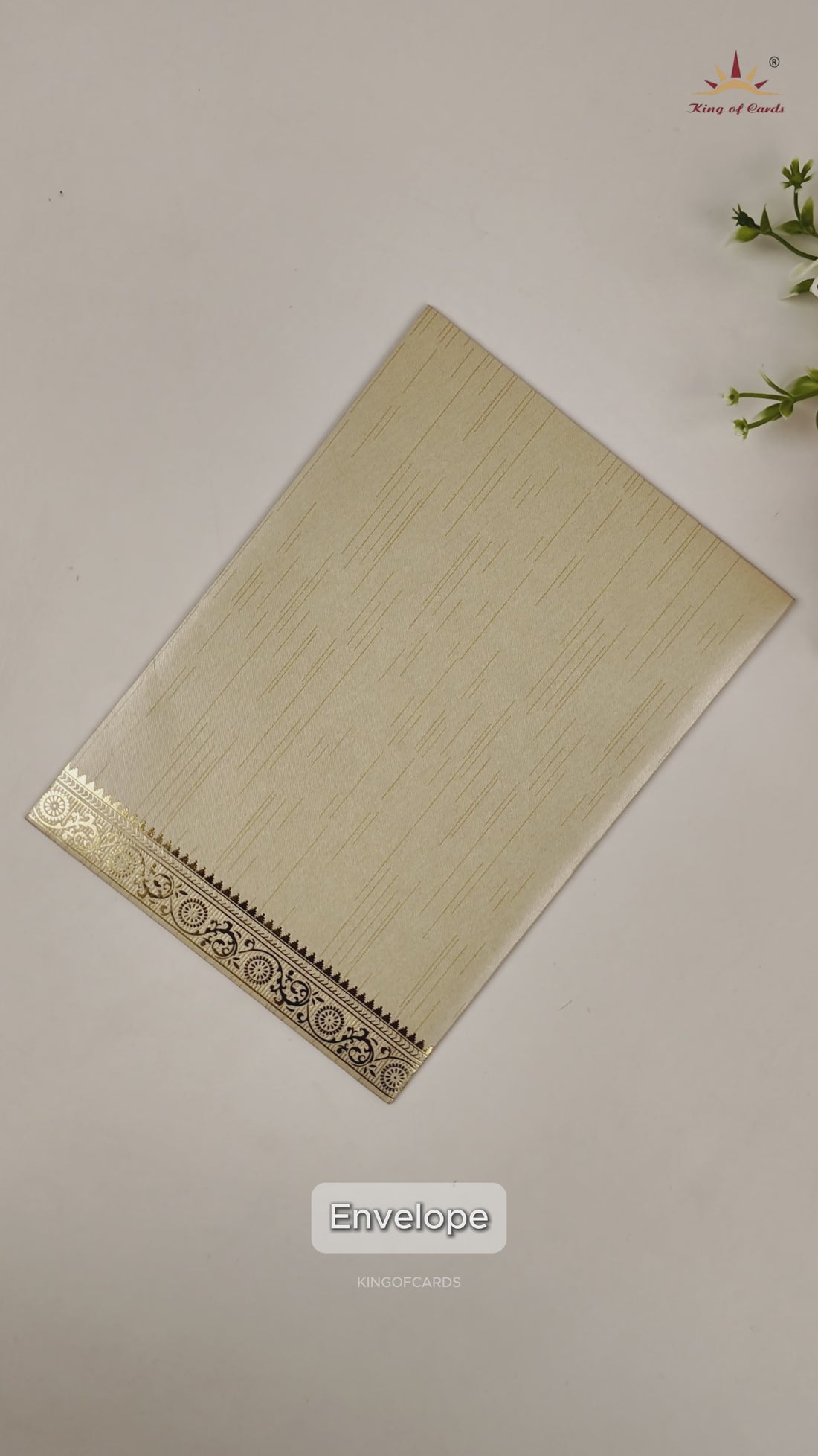 Pastel Brown Ganesha Wedding Card - KNKR026C