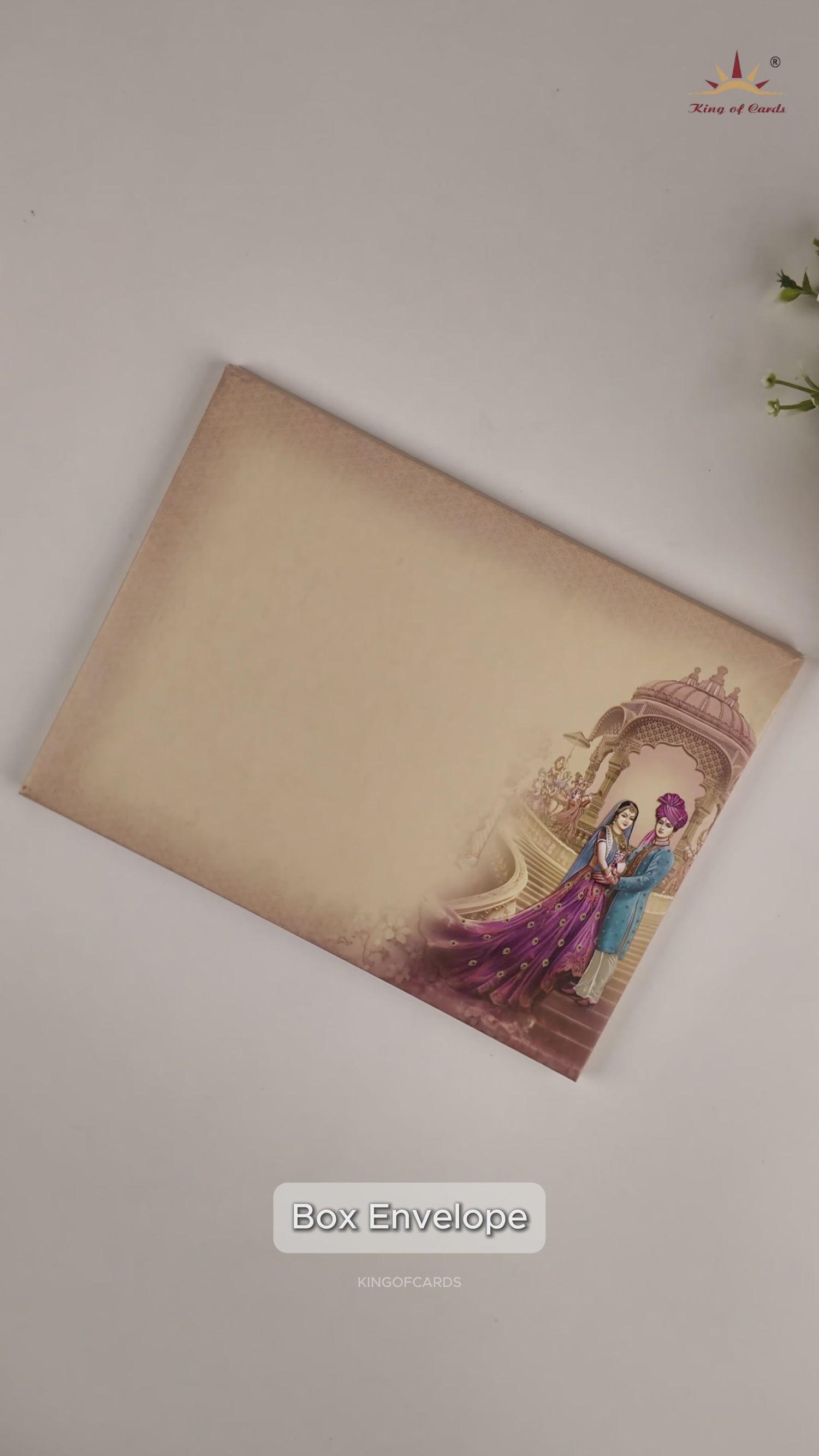 Pink Bride Groom Door Style Box Wedding Card - KAA05440