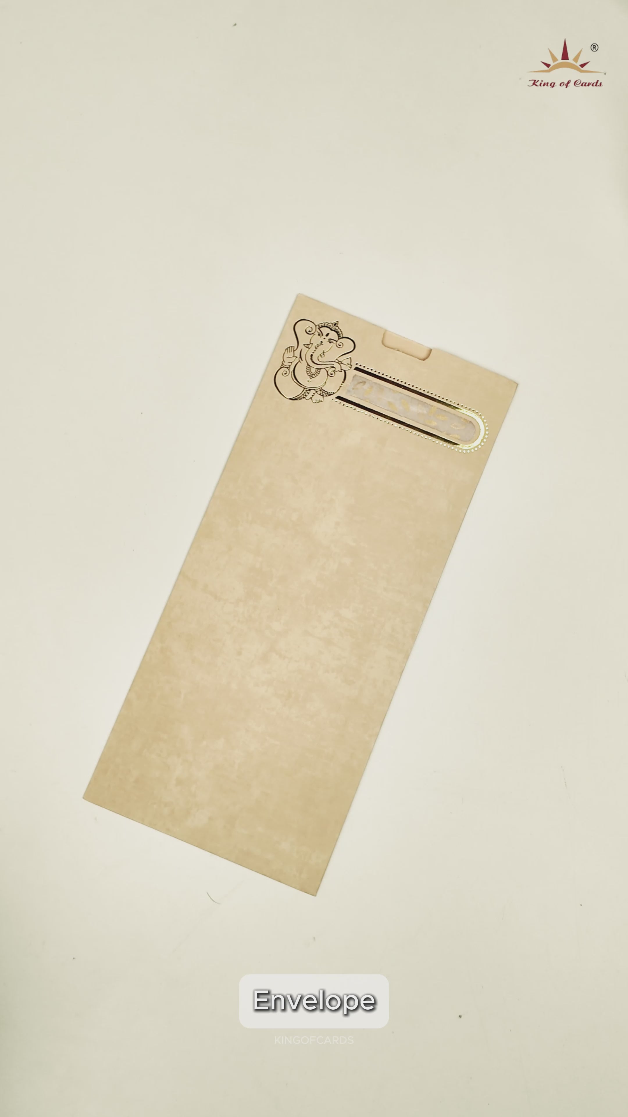 Sandal Single Sheet Wedding Card-KNPD1303
