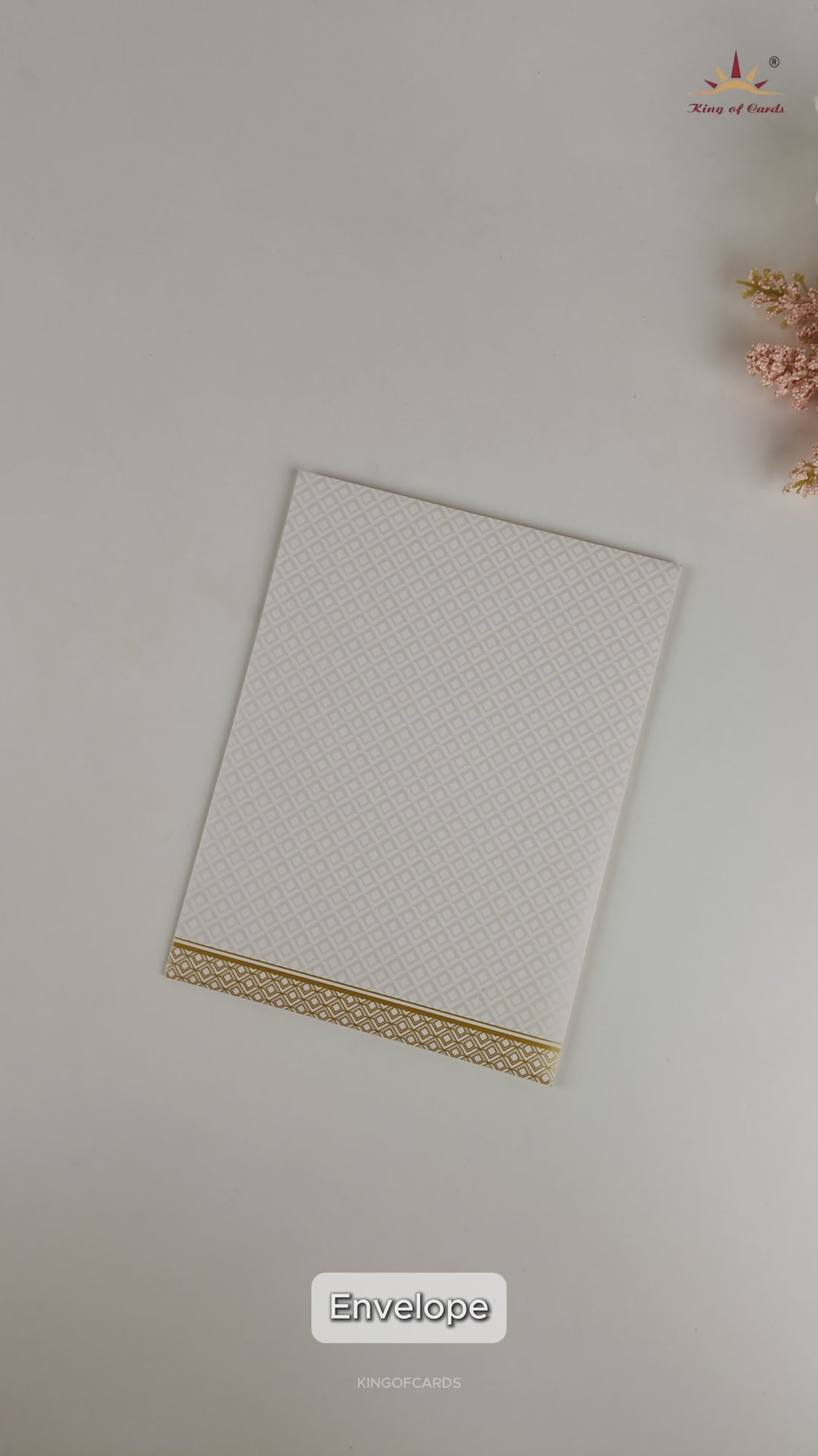 White Laser Cut Wedding Invitation Card - KNK7059W