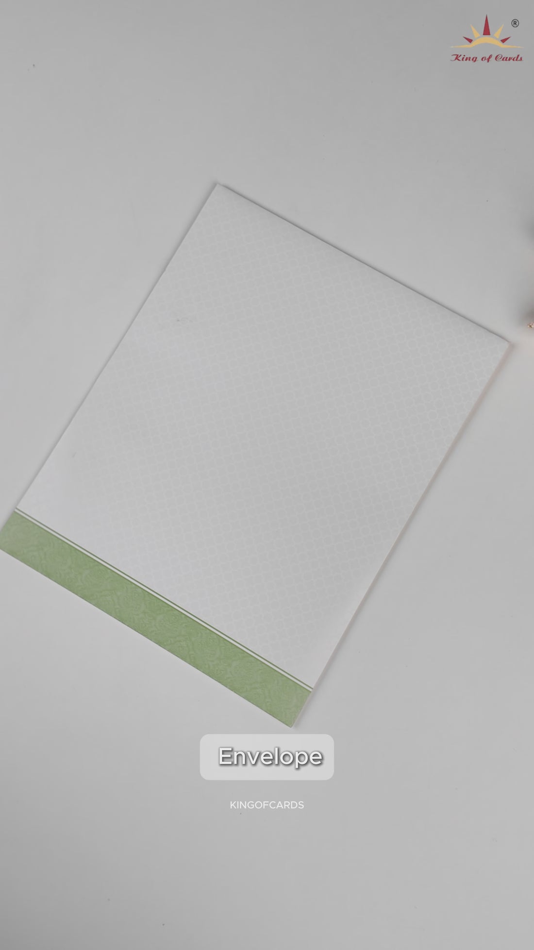 Green and White Bhaarat Wedding Card-KNJS2089G