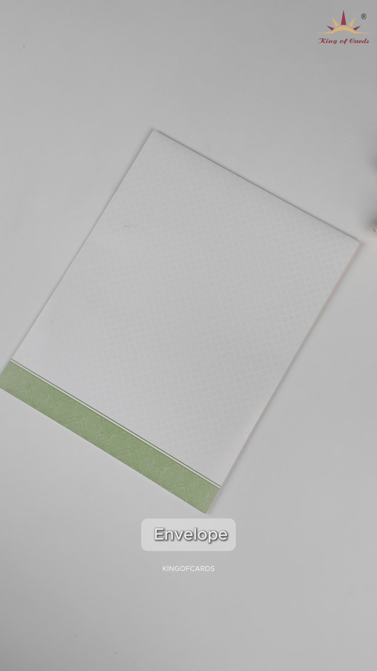 Green and White Bhaarat Wedding Card-KNJS2089G