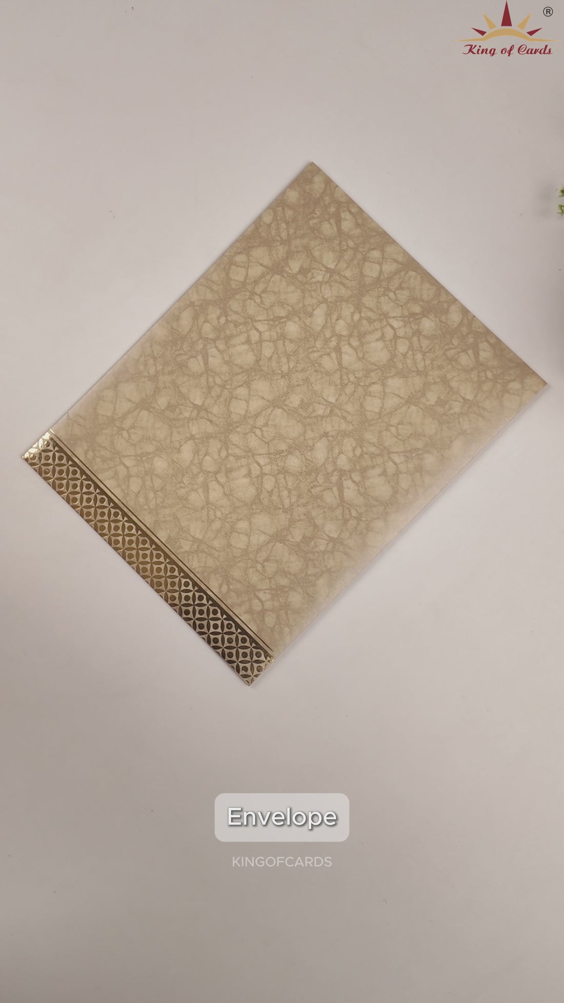 Golden Ganesha Wedding Card-KNKR5031B