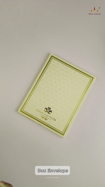 Cream Padded Simple Invitation Card - KAA06440
