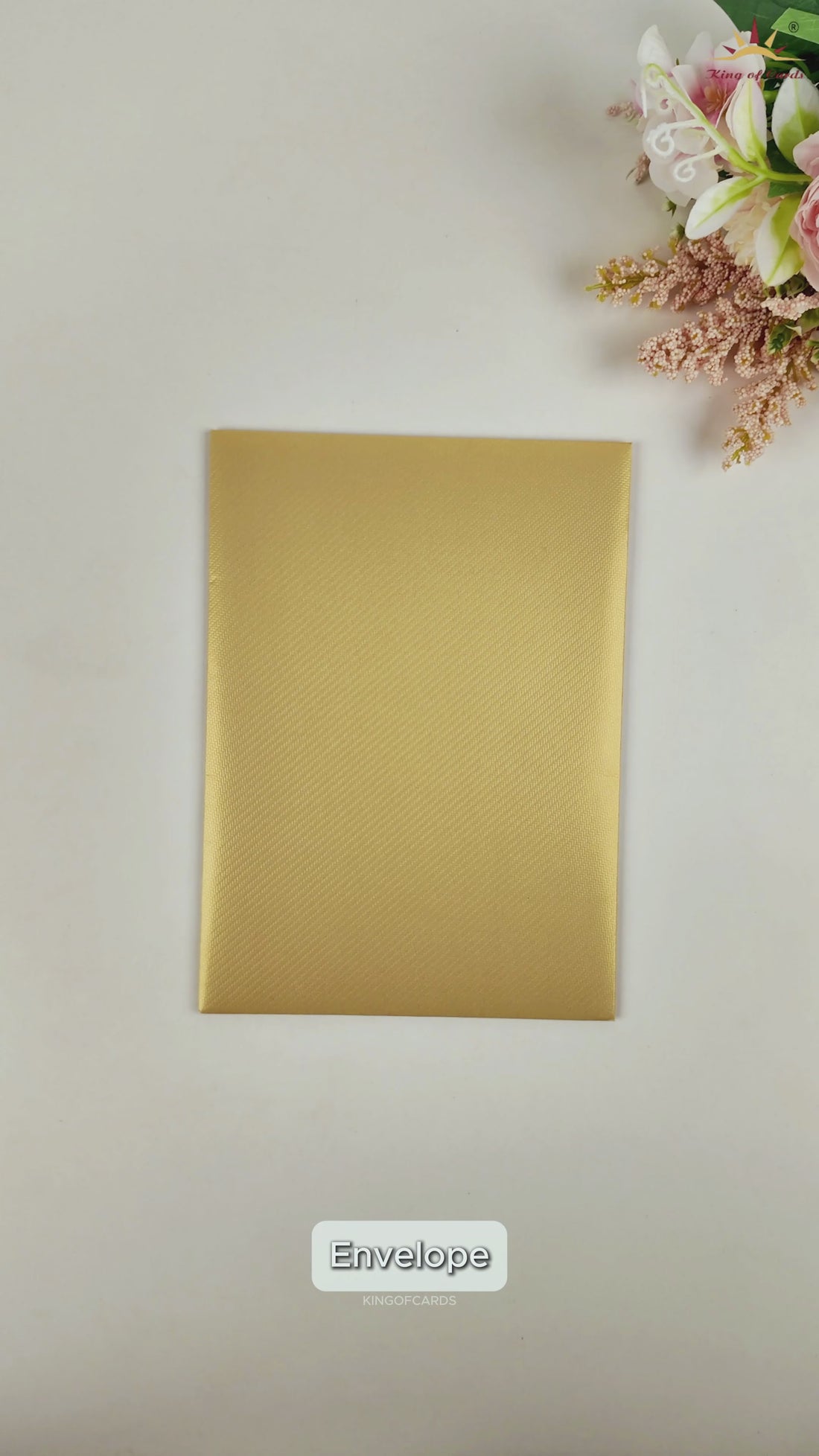 Gold Ganesha Door-Style Invitation Card-KNKTG029