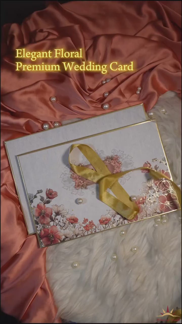 Grey Premium Embossed Invitation Card-Kpr24260