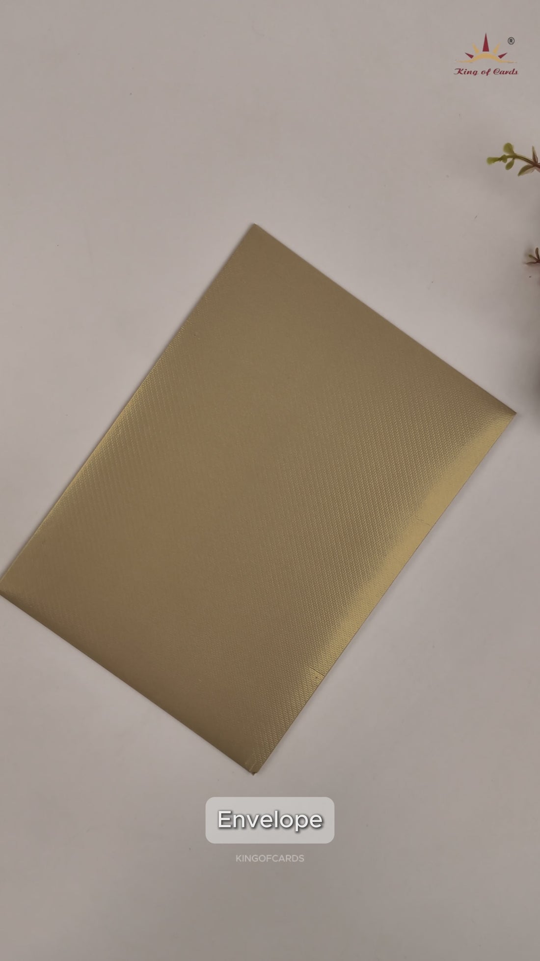 Gold Floral Invitation Card-KNKTG030