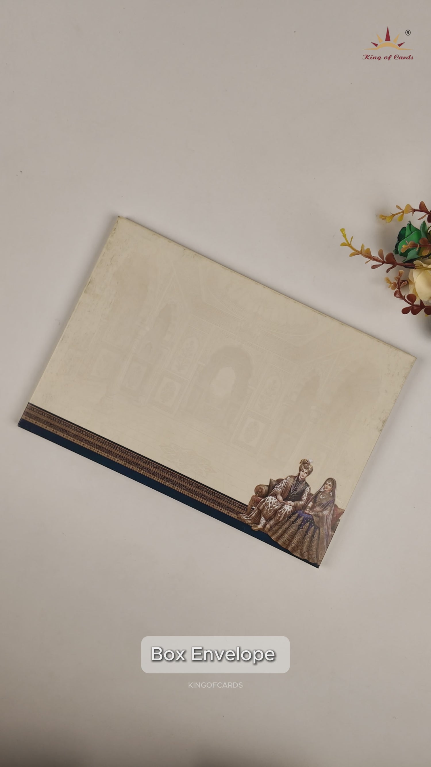 Brown Bride Groom Door Style Wedding card - KAA05360