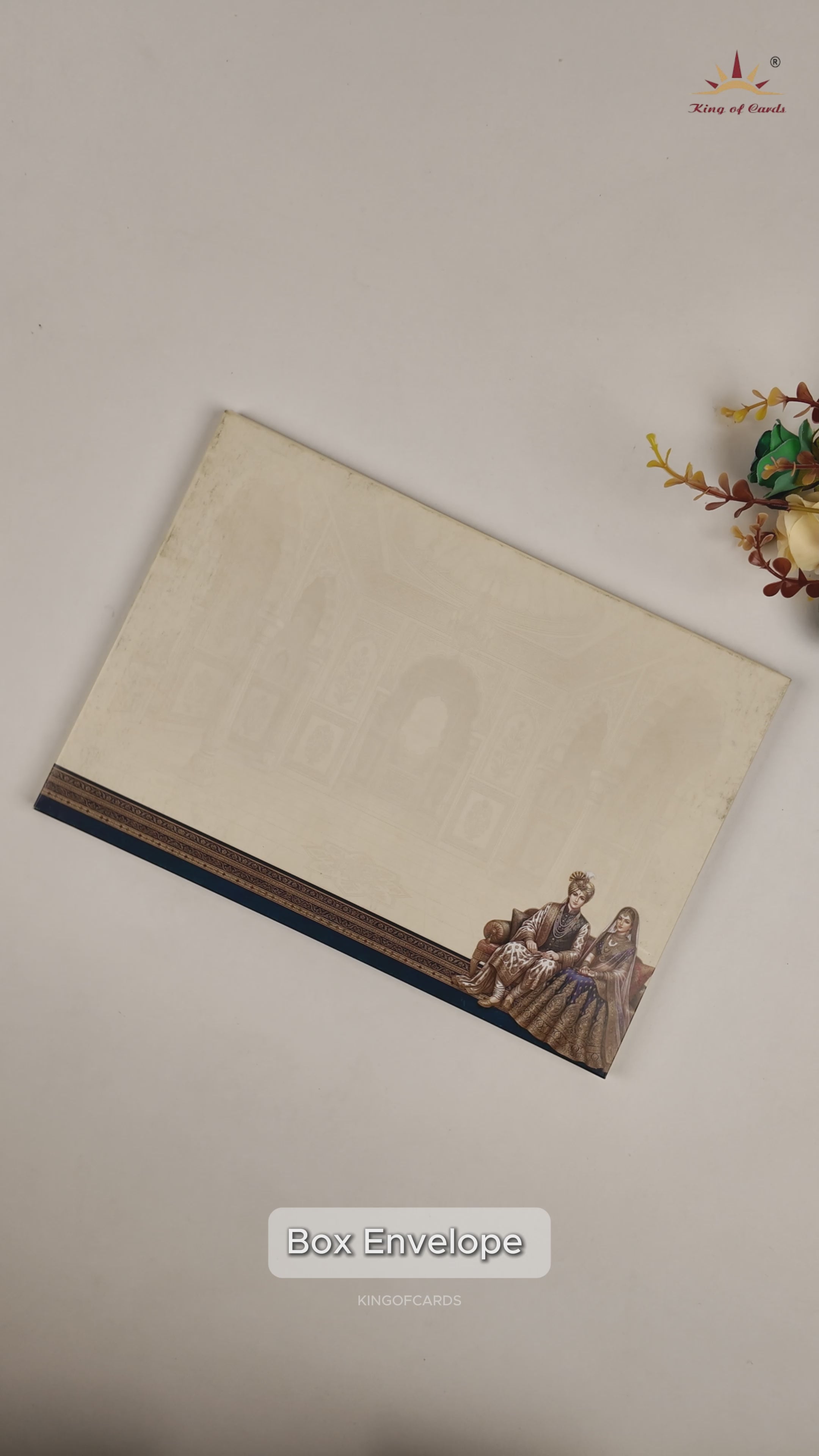 Brown Bride Groom Door Style Wedding card - KAA05360