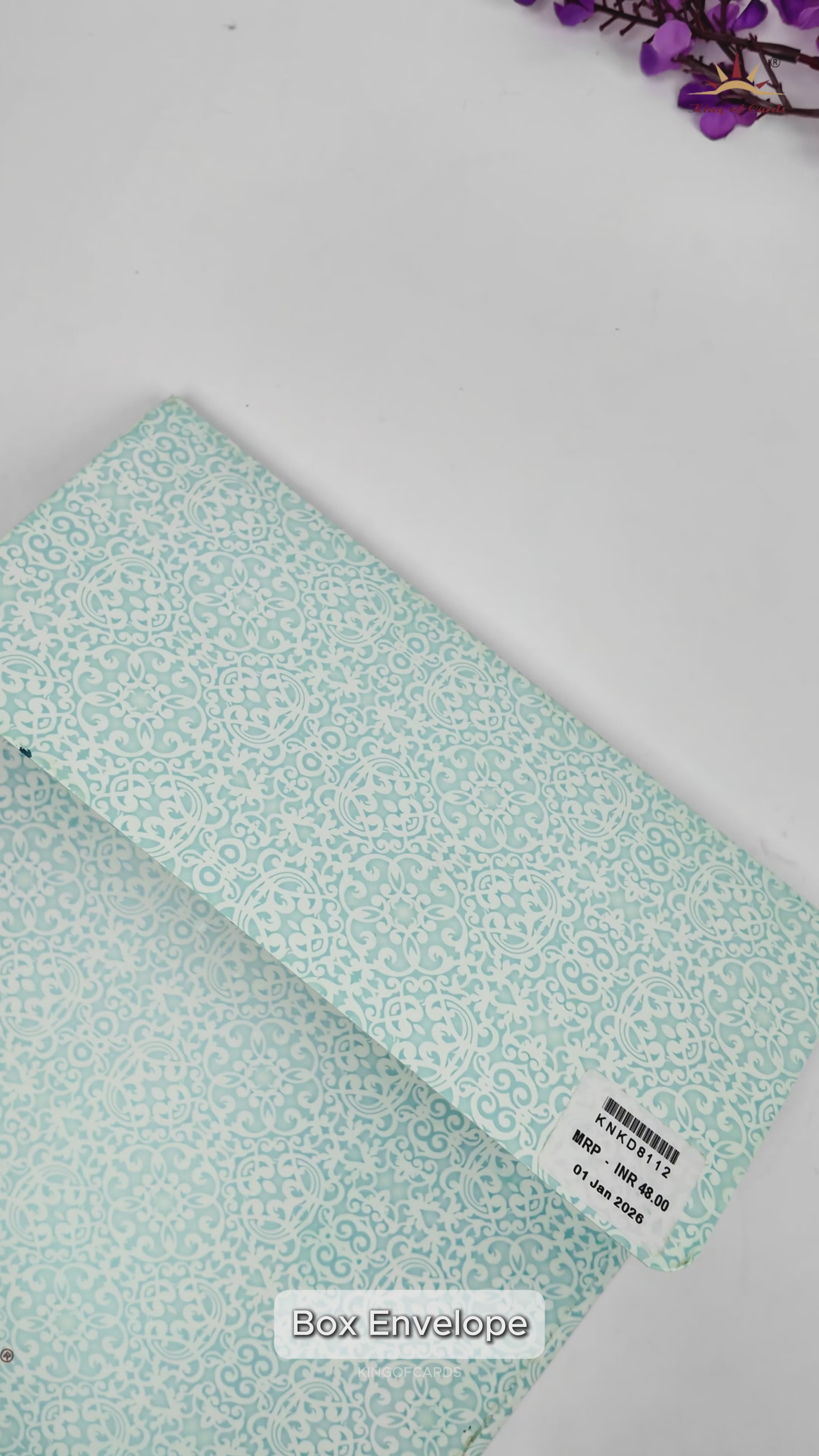 Blue Temple Elephant Wedding Card-KNKD8112