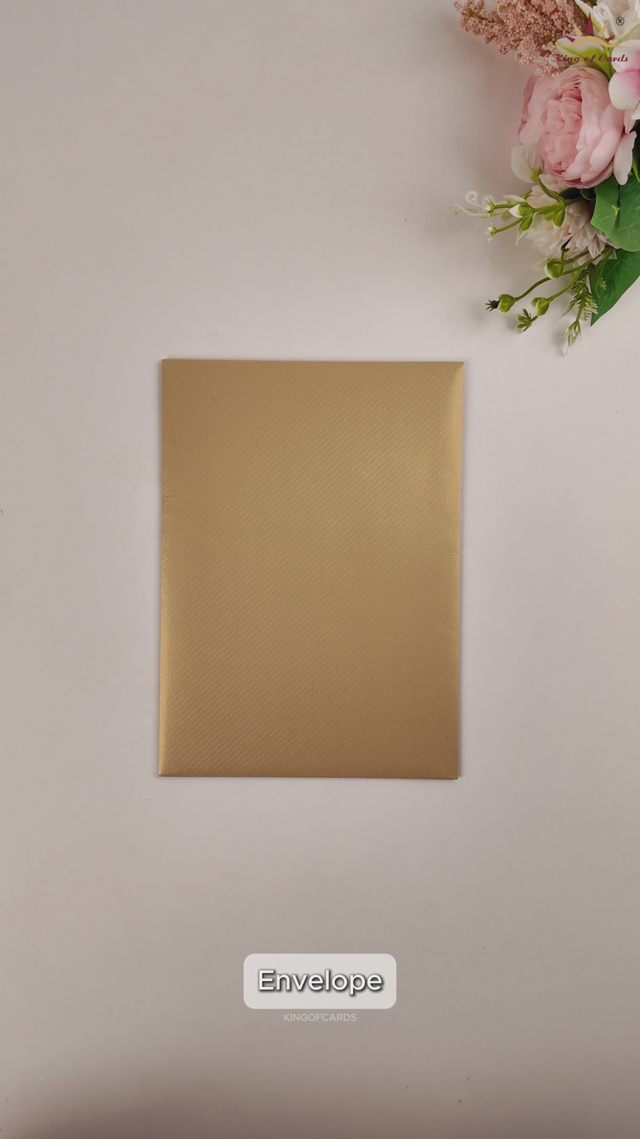 Gold Bride Groom Nameplate Wedding Card-KNKTG037