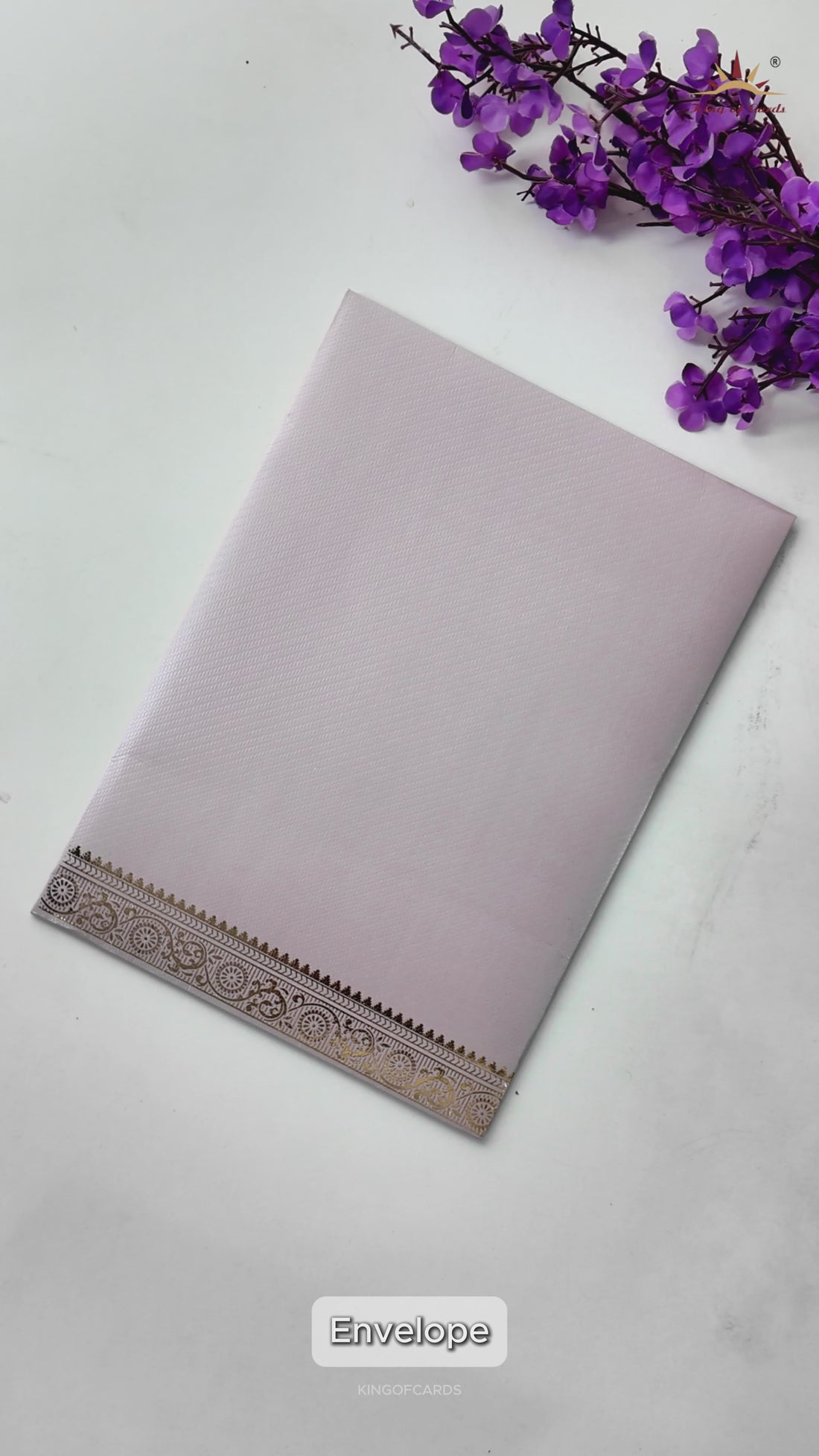 Pink Gold Mandala Wedding Card-KNKTPL026