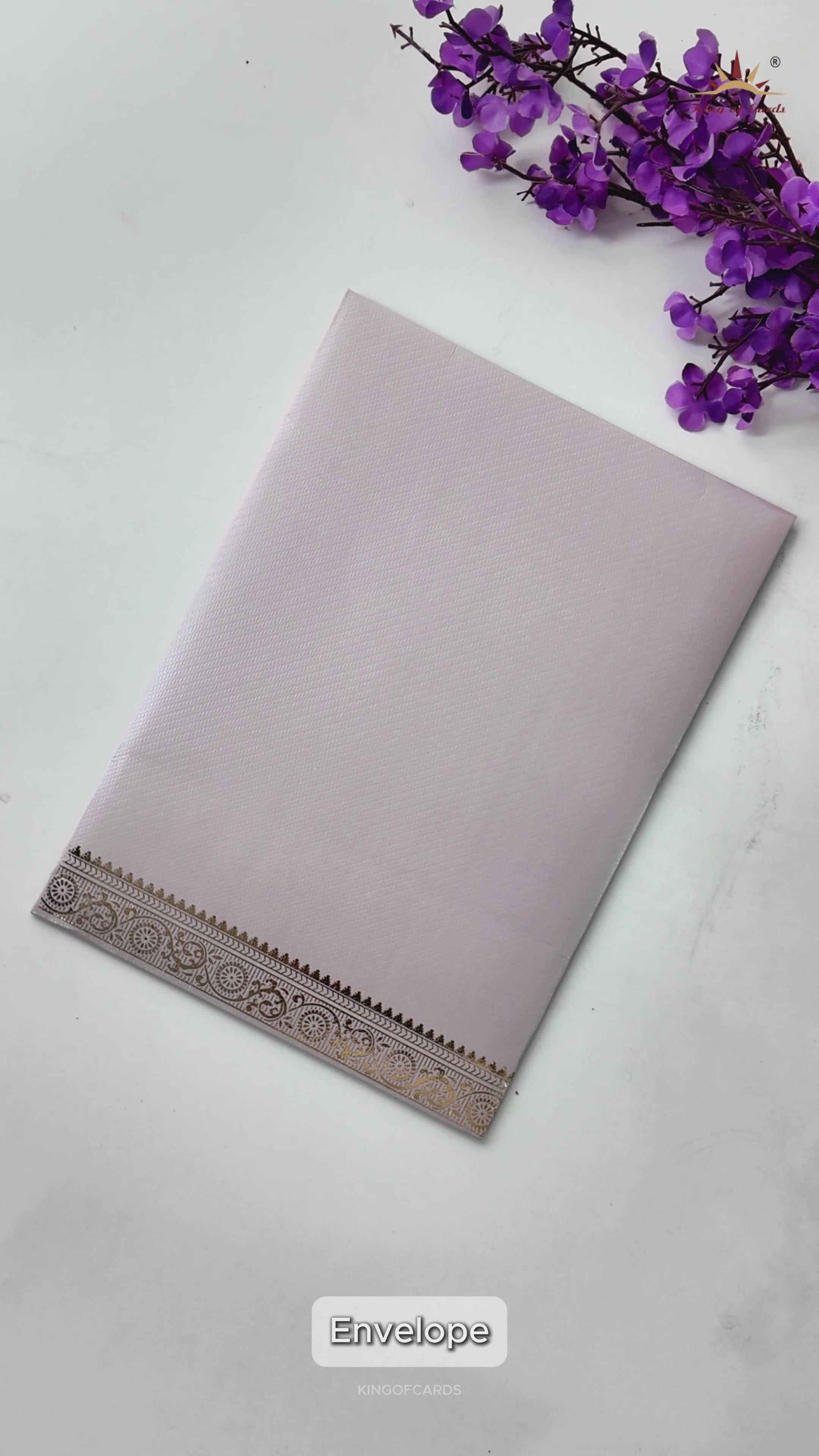 Pink Simple Wedding Card-KNKTPL026