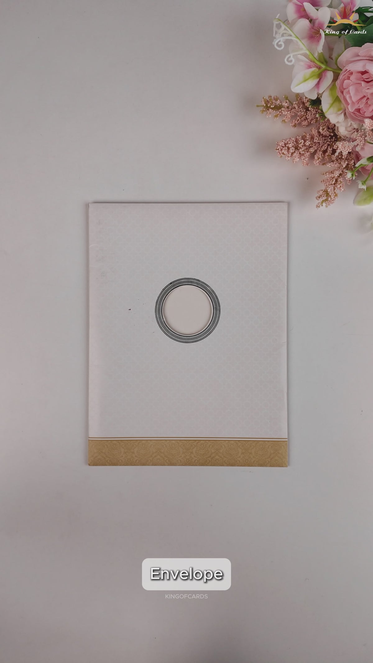 Yellow and White Mandela Wedding Card-KNK7080O