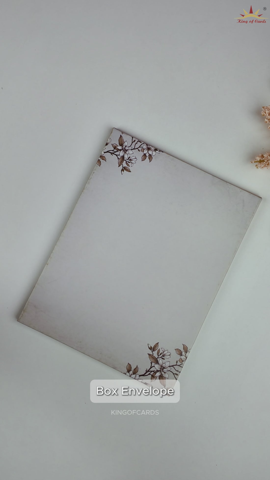 Grey Floral Door Style Wedding Invitation - KNKM8207
