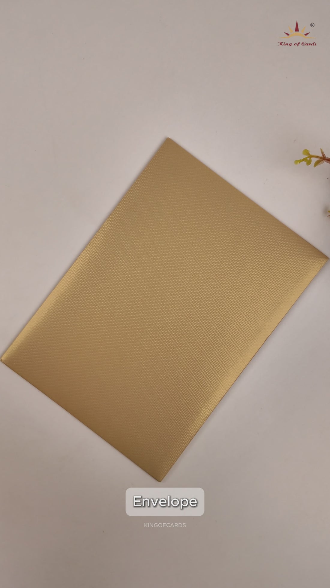 Gold Ganesha Door-Style Invitation Card-KNKTG029