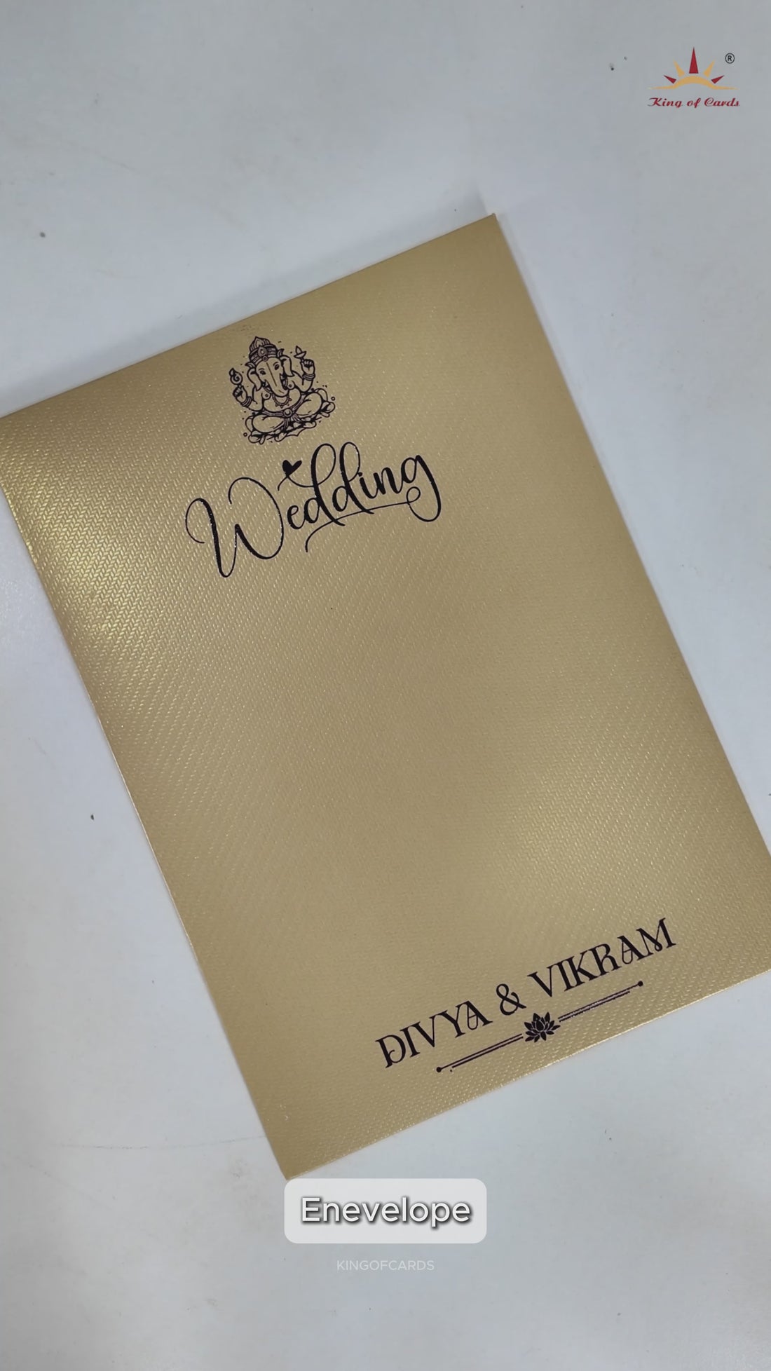 Gold Texture Single Sheet Invitation Card-KNKK551G