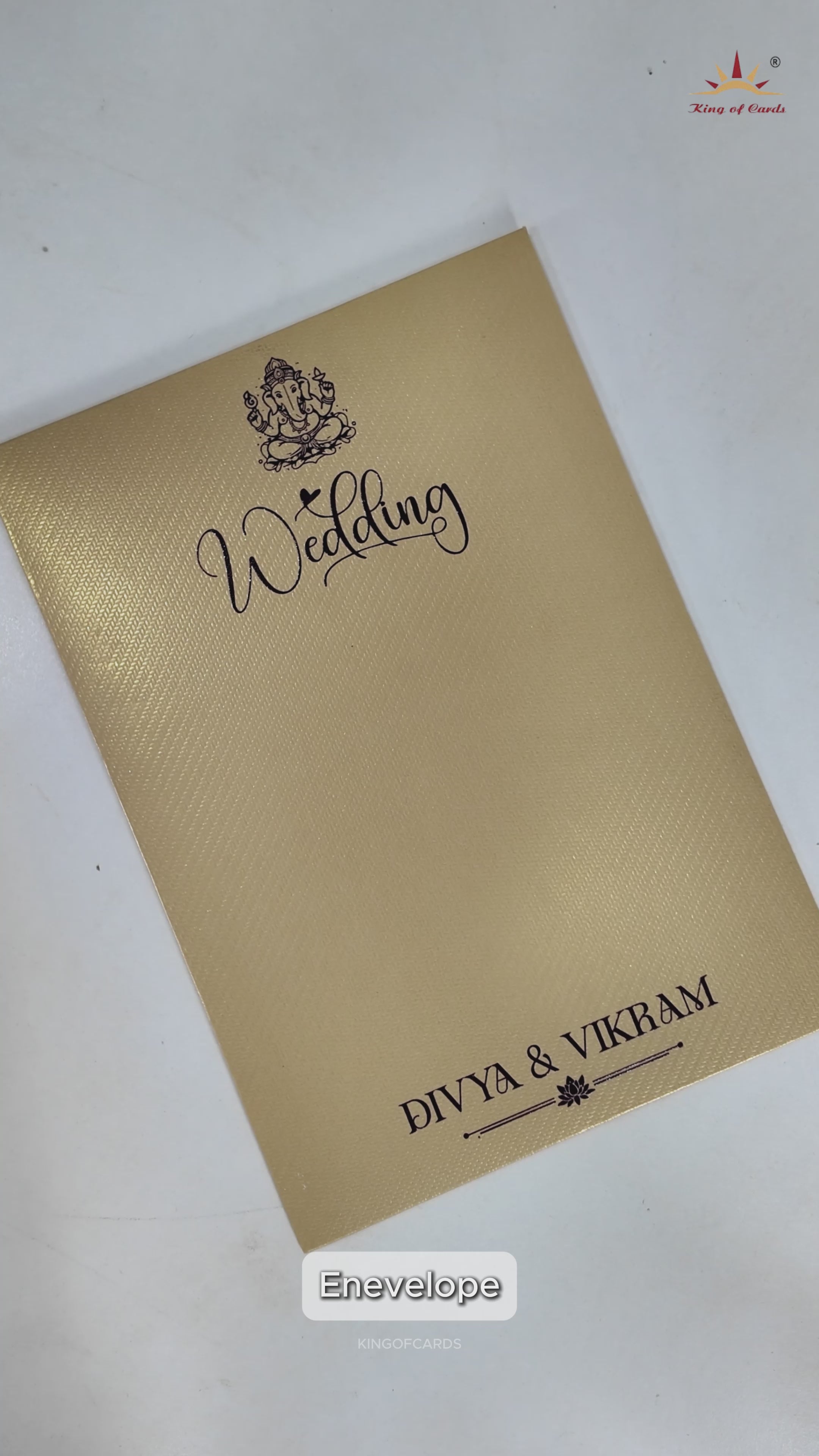 Gold Texture Single Sheet Invitation Card-KNKK551G