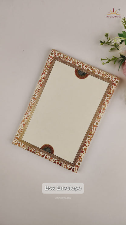 Cream Royal Floral Wedding Card - KAA06270