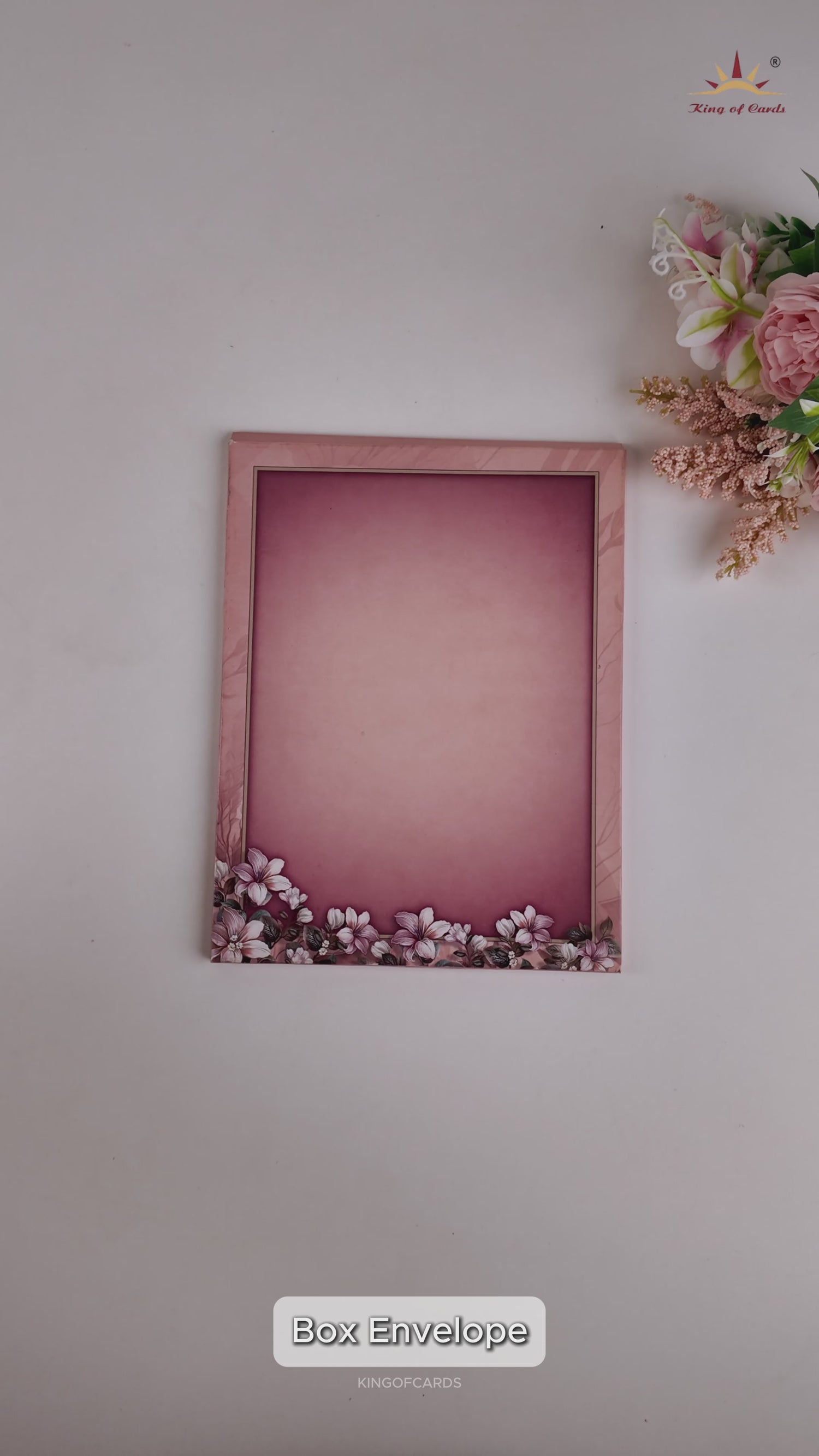 Pink Elegant Floral Wedding Card - KAA05130