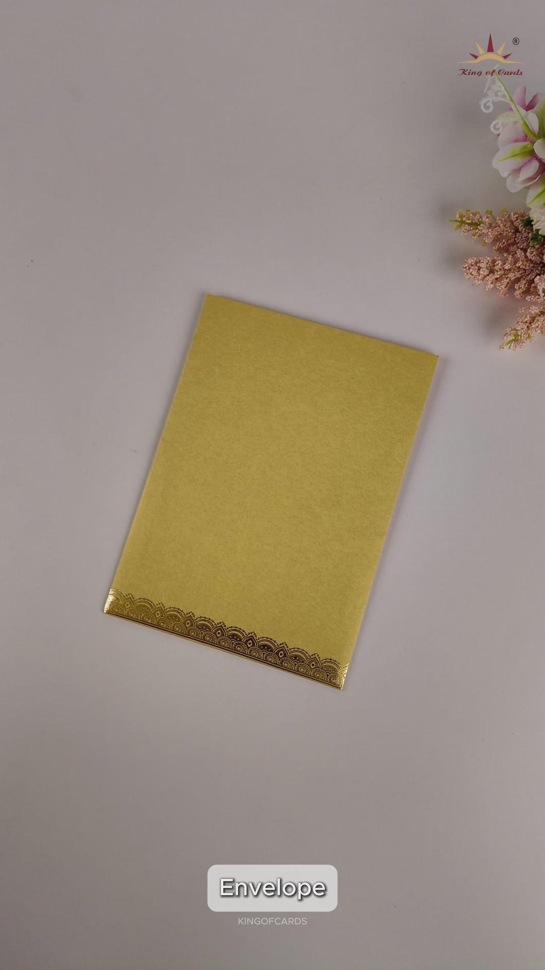 Gold Floral Mandala Wedding Card - KNCM16GG