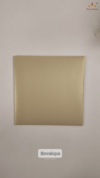 Gold Ganesha Wedding Card - KNK839MG