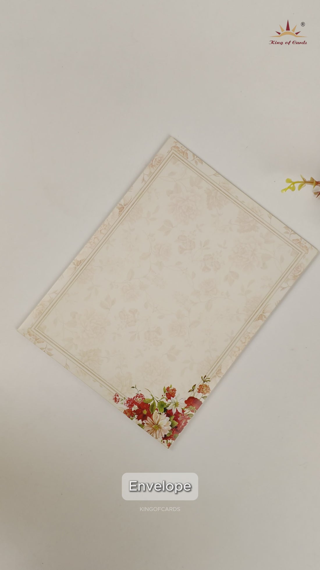 Pink Floral Door-Style Invitation Card-KNKC4063
